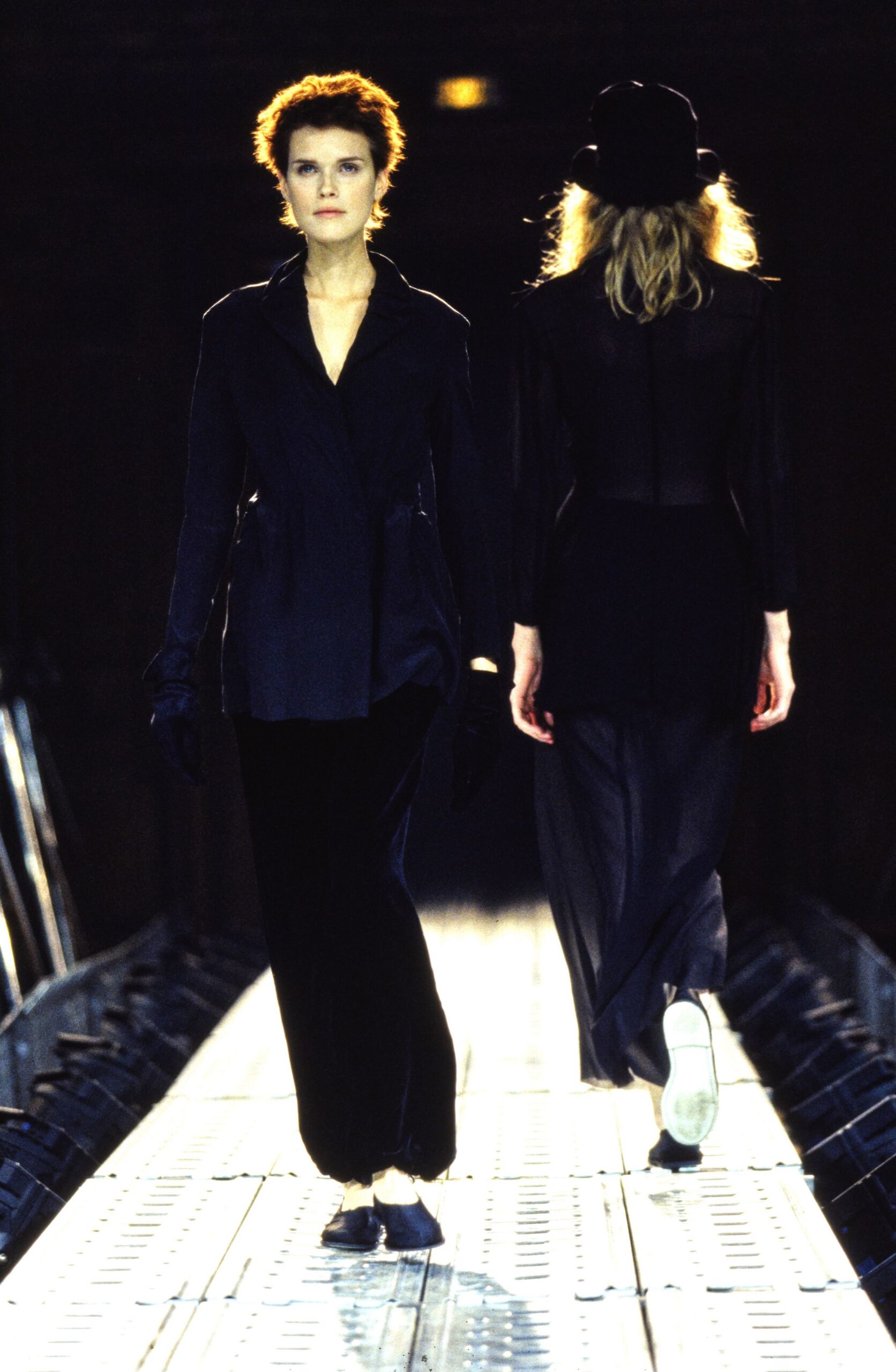 black fitted blazer and skirt