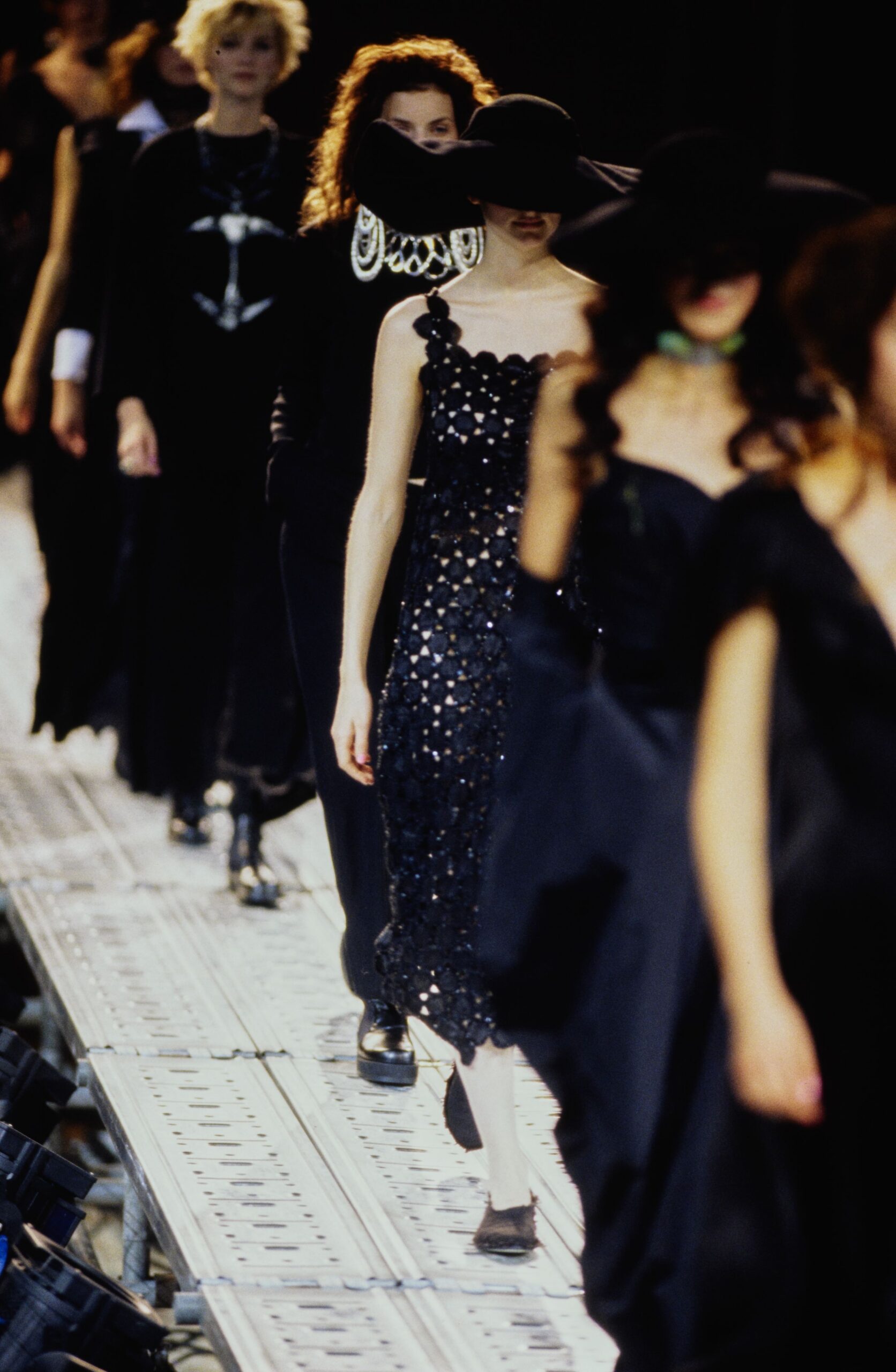 black lace midi dress