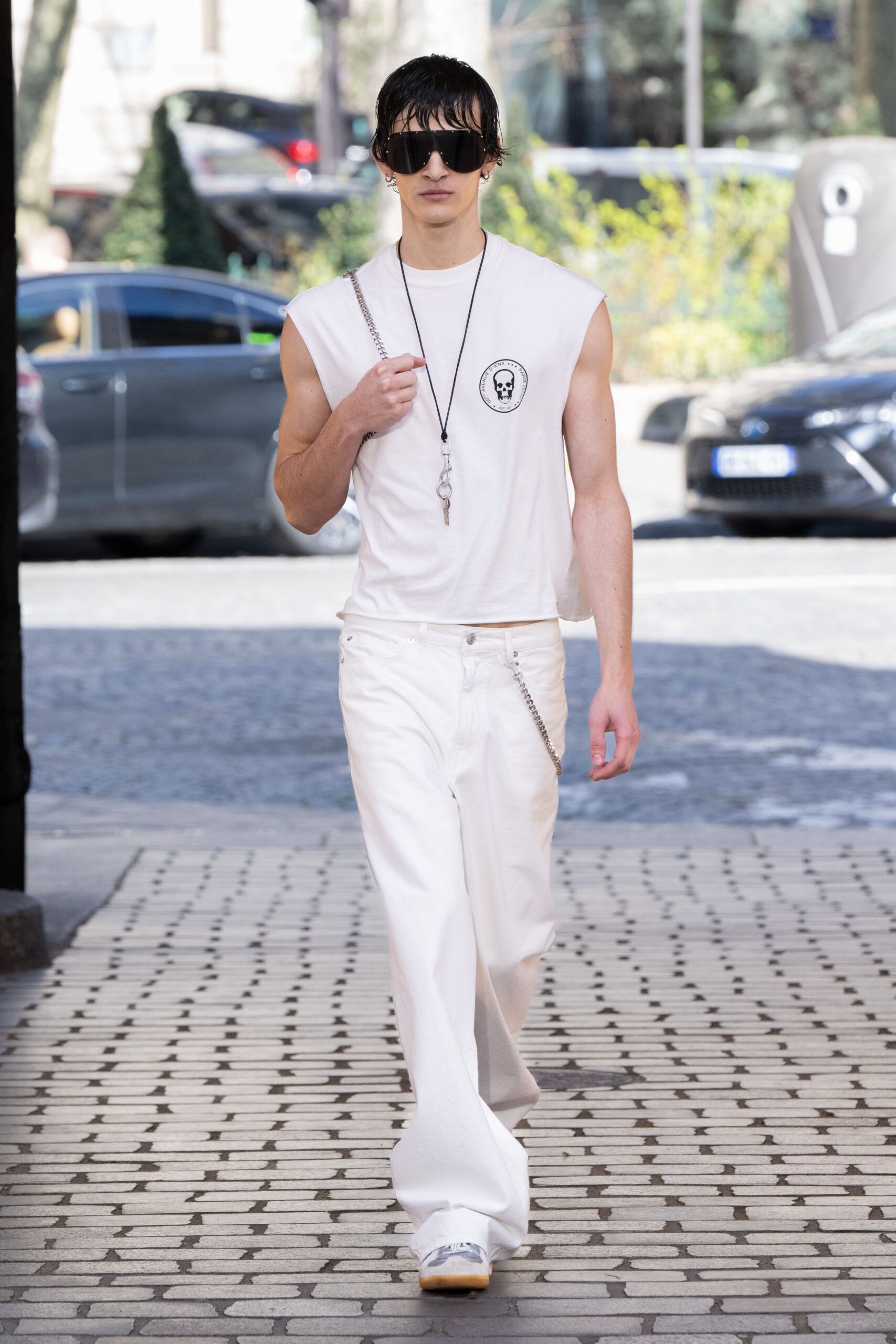 white denim relaxed straight-leg pants