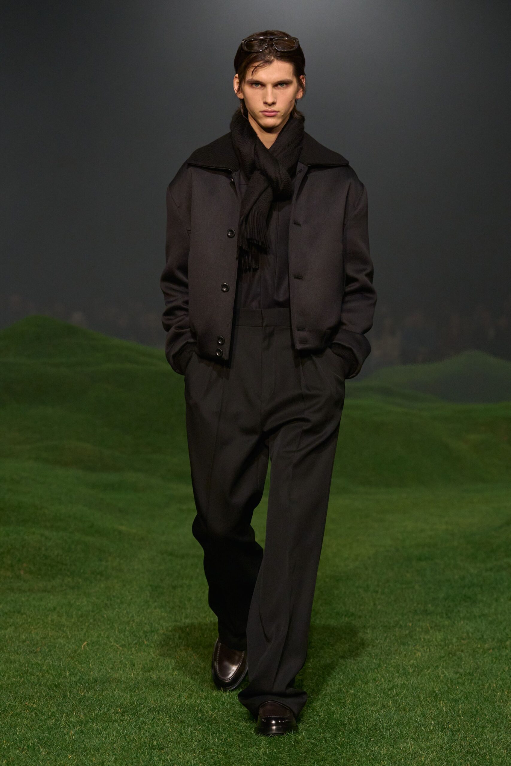 black wool jacket and pants