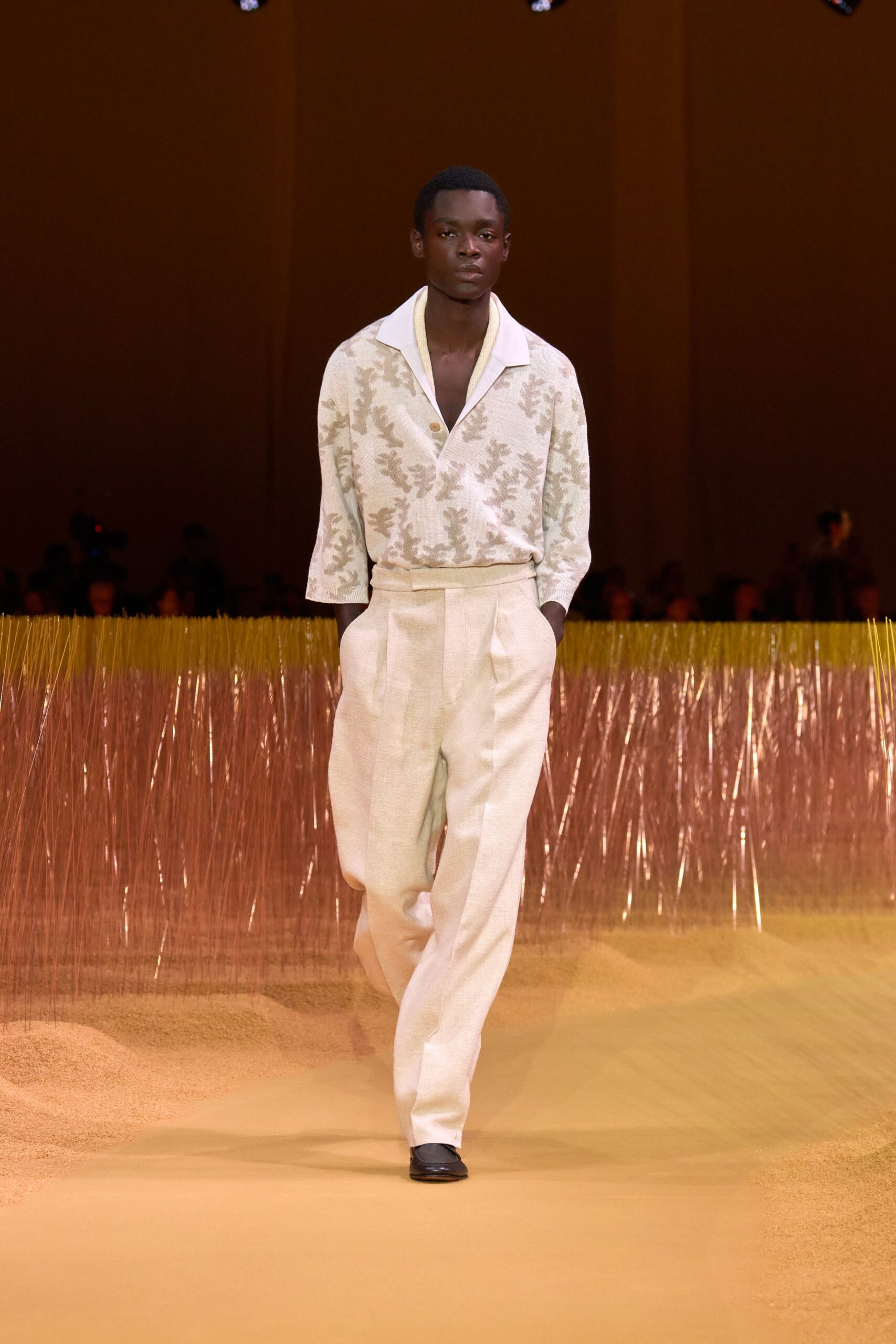 white cotton long-sleeve collared relaxed embroidered shirt