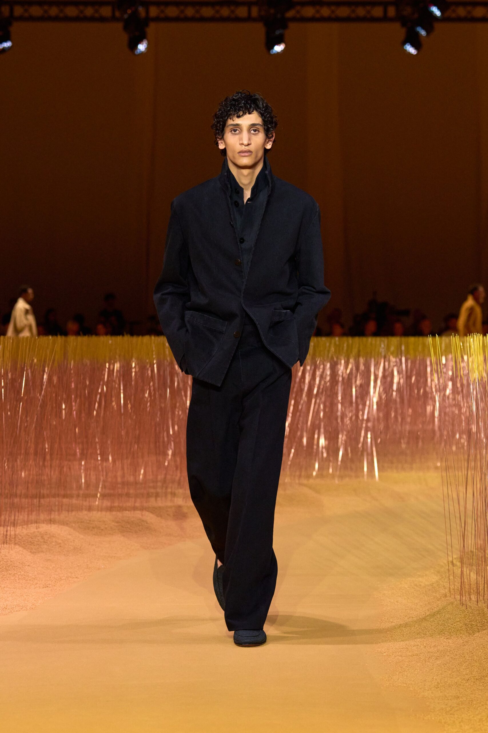 black tailored suit with shoes