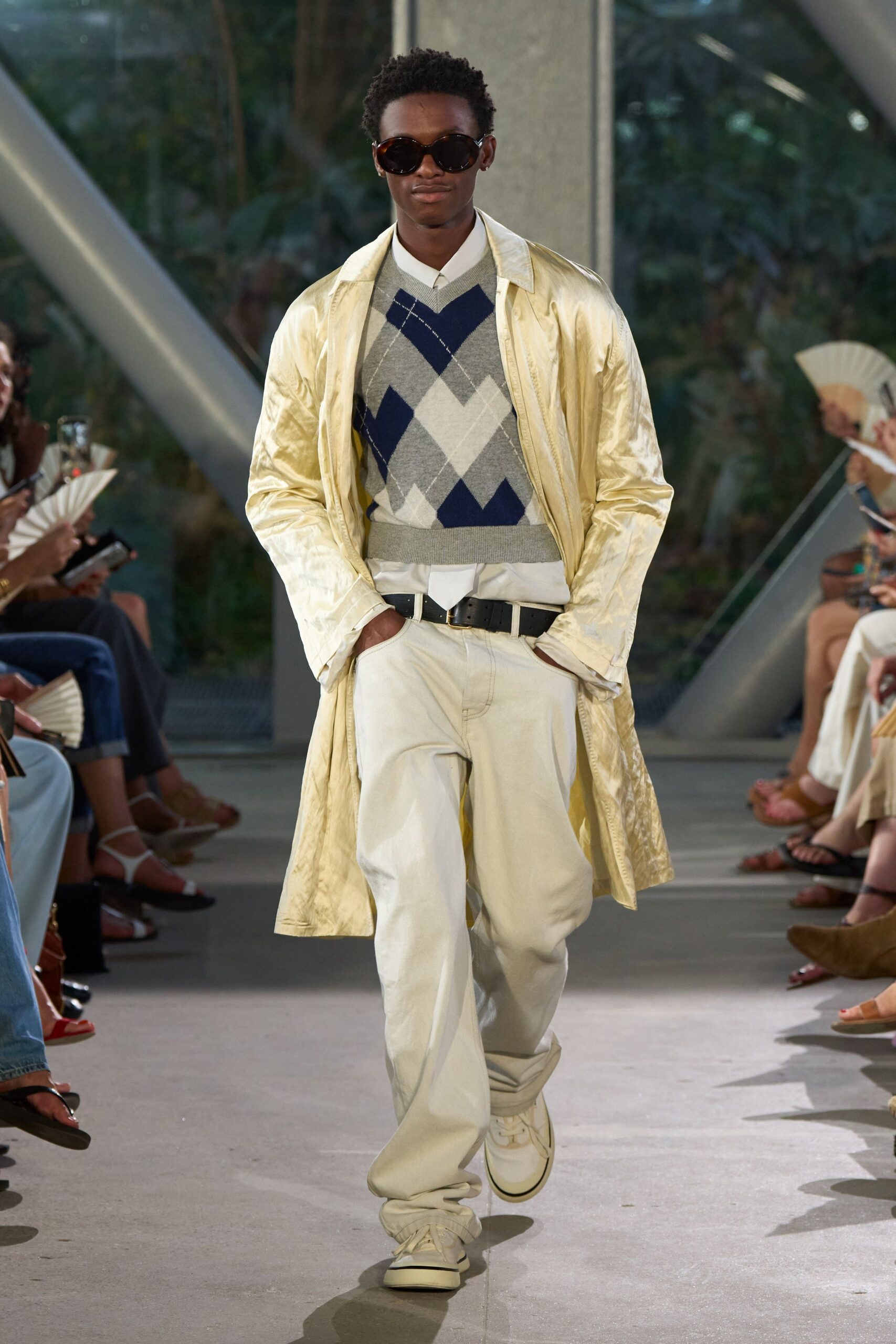 gold satin long-sleeve relaxed zippered shiny coat