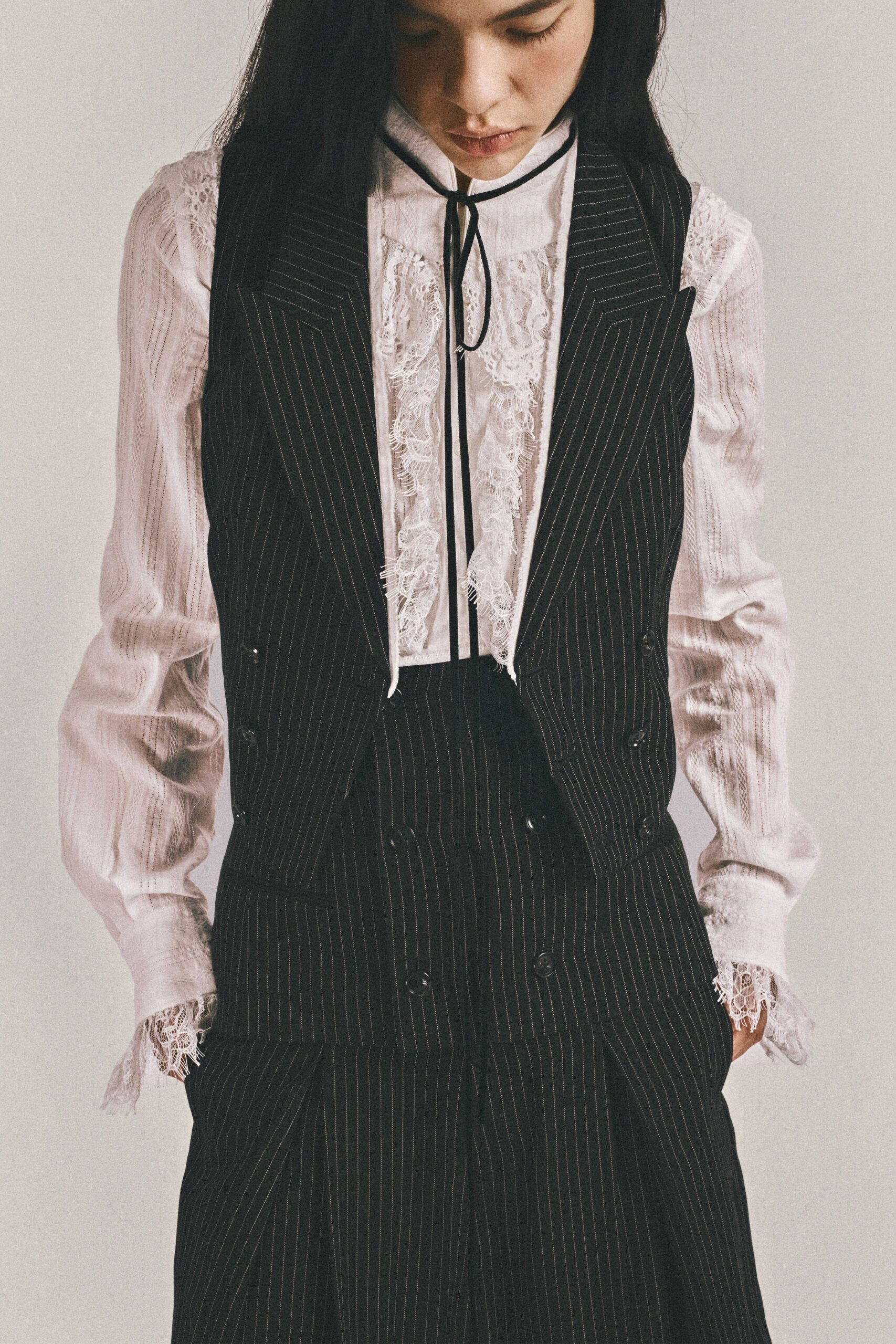 white cotton long-sleeve collared fitted embroidered shirt