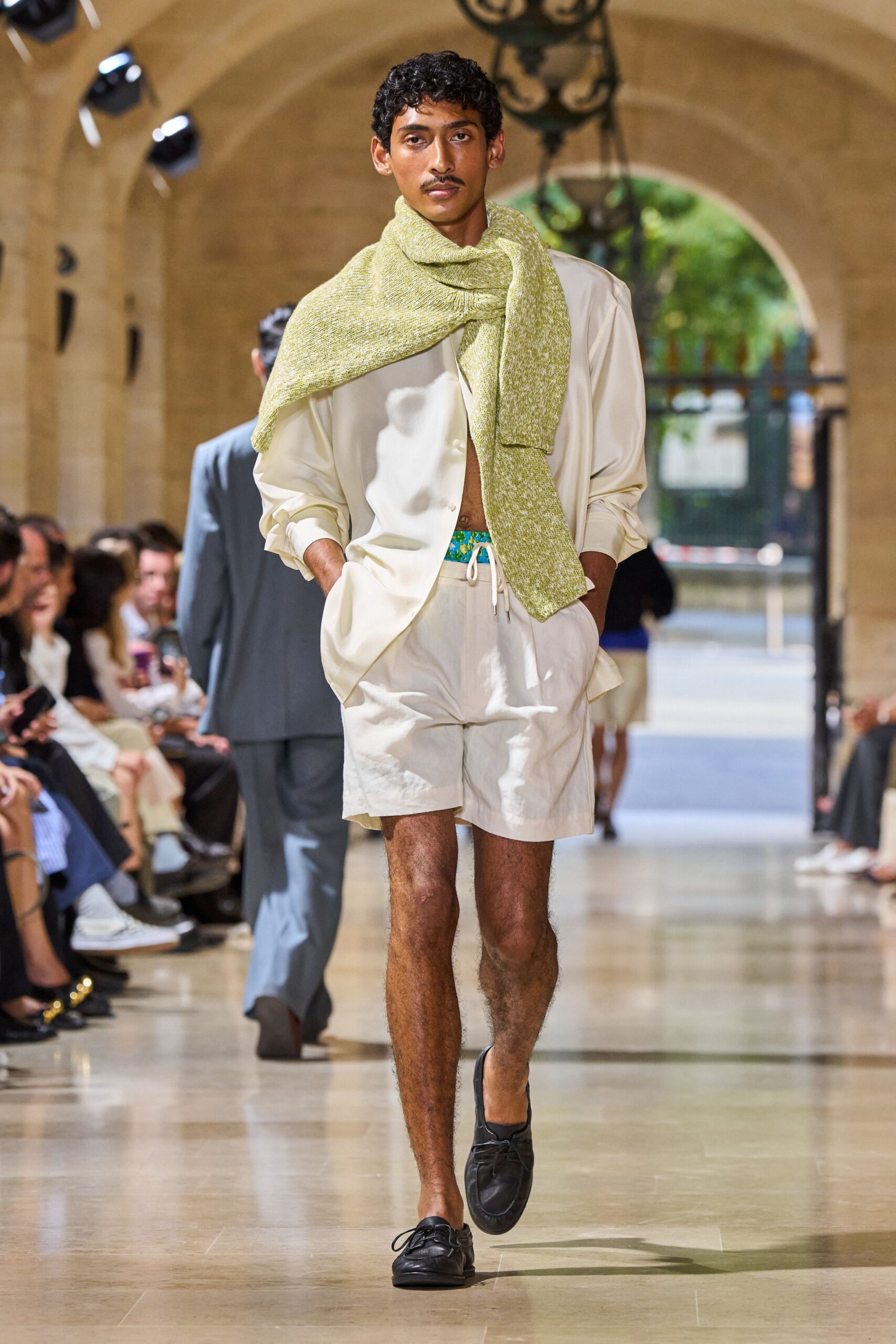 green cotton scarf