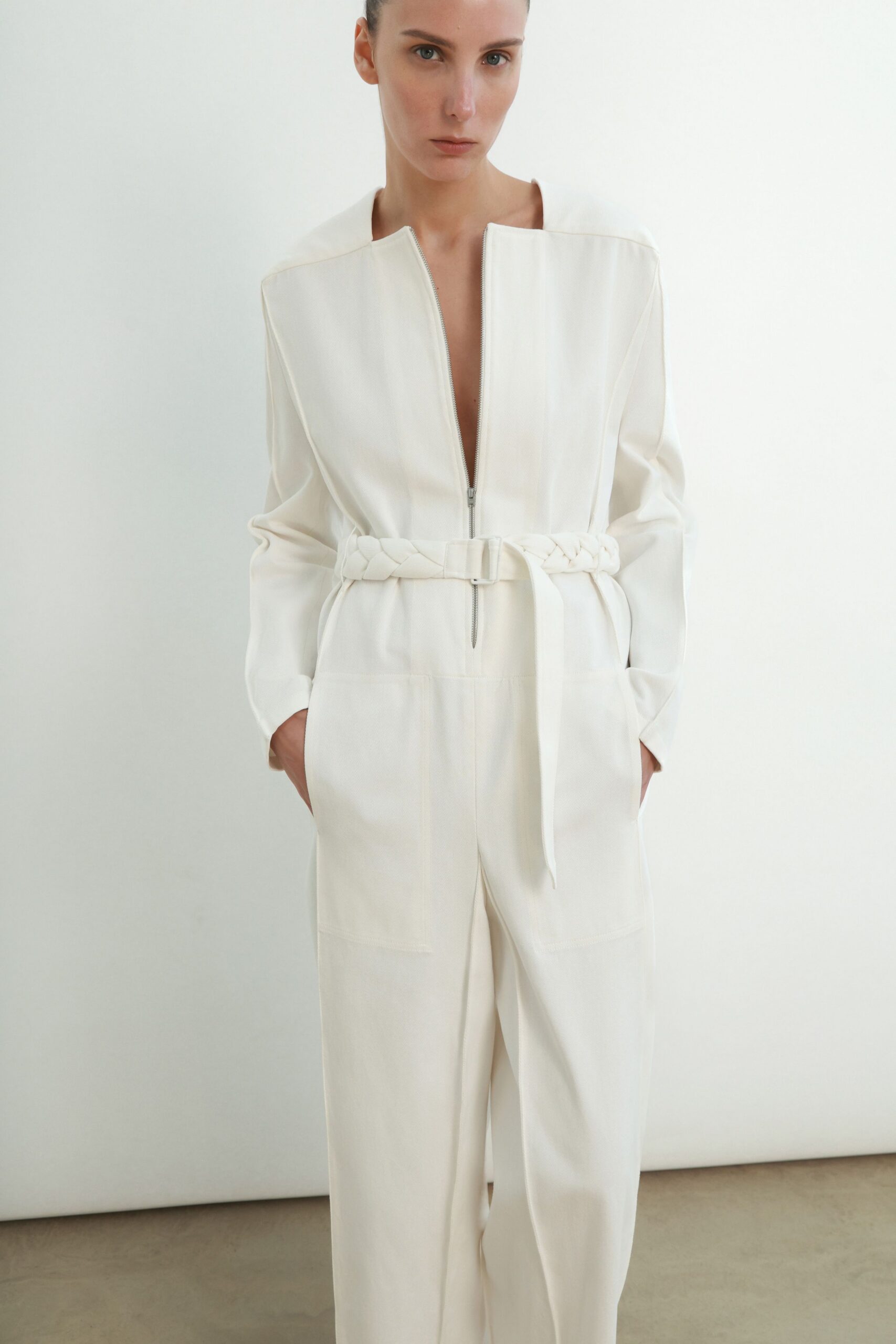 white relaxed jumpsuit
