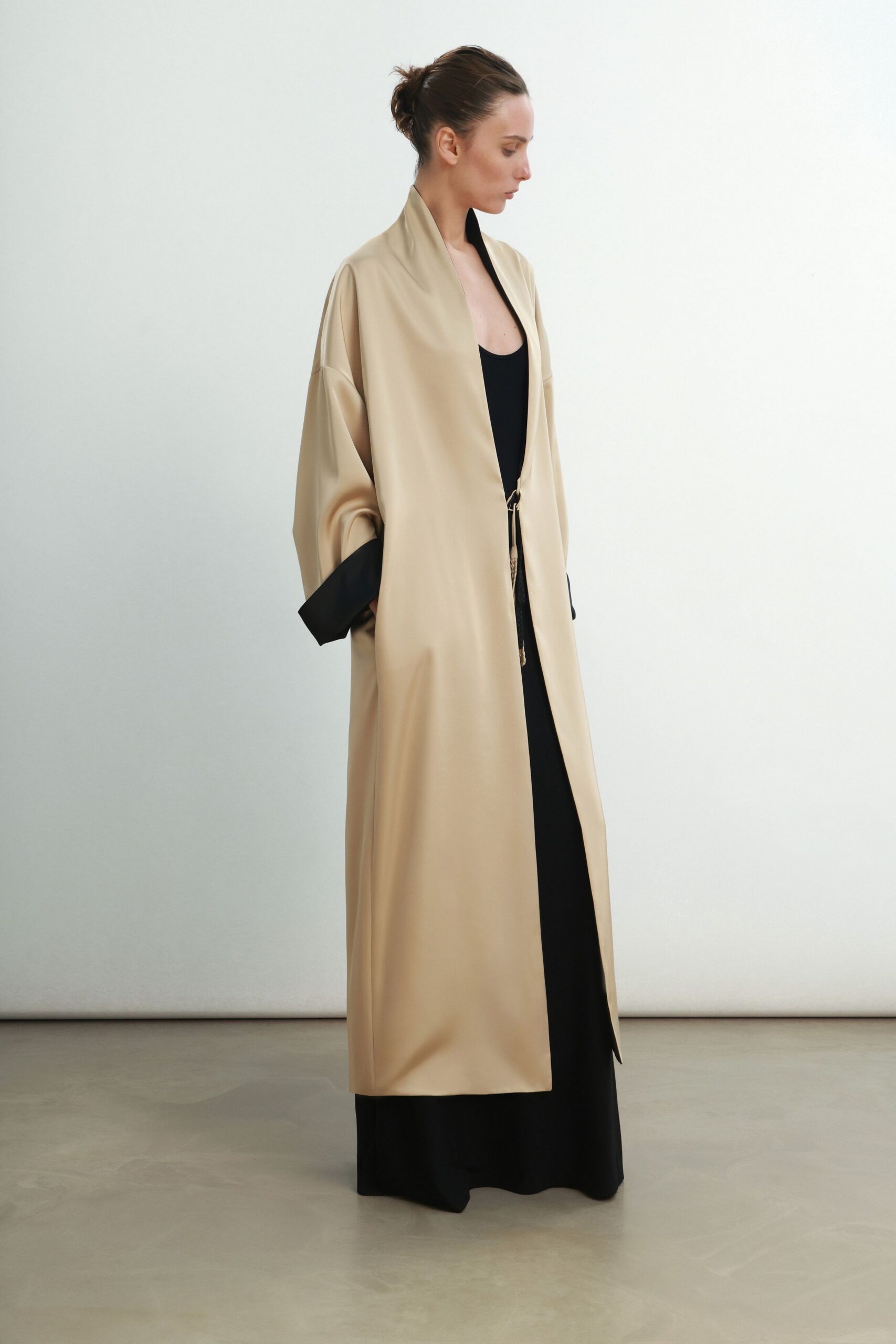 black cotton sleeveless v-neck fitted maxi dress
