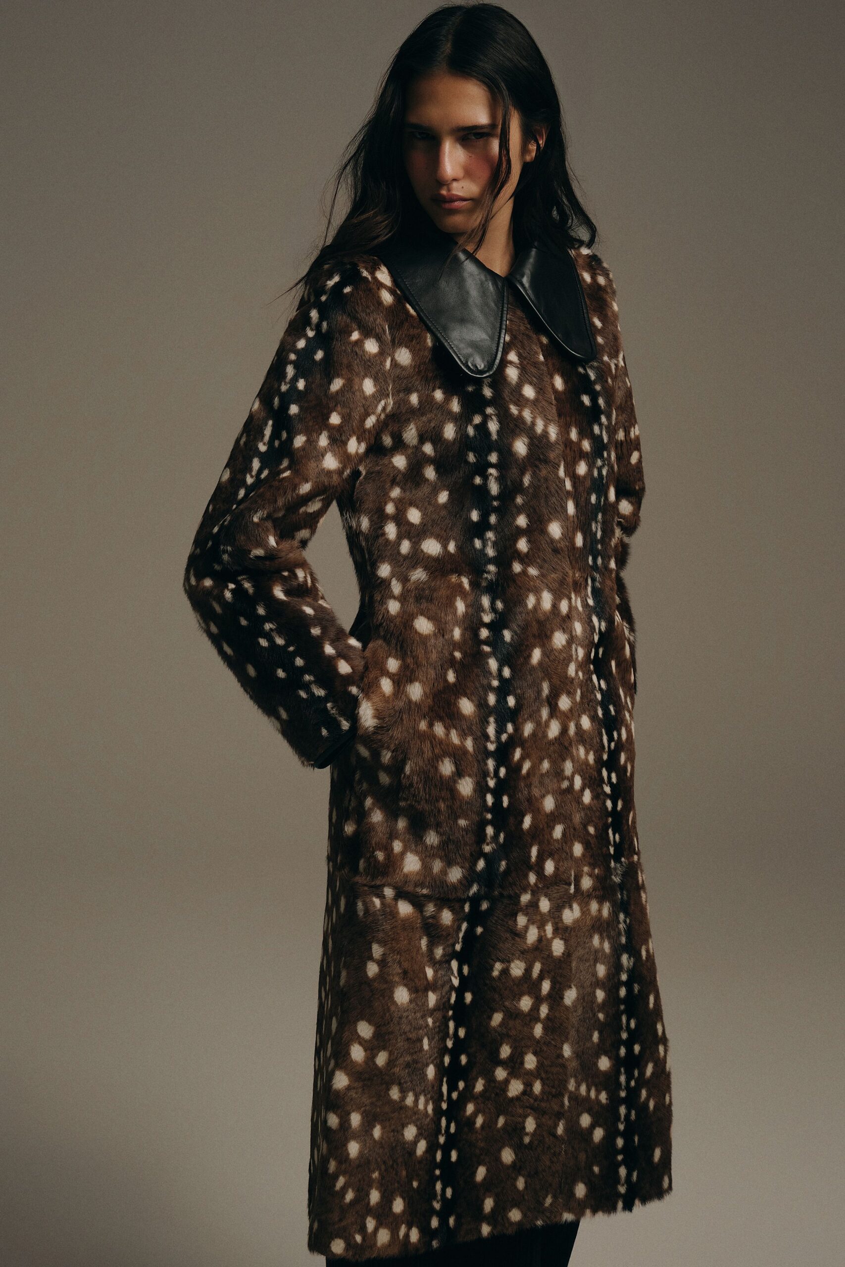 brown spotted fur coat