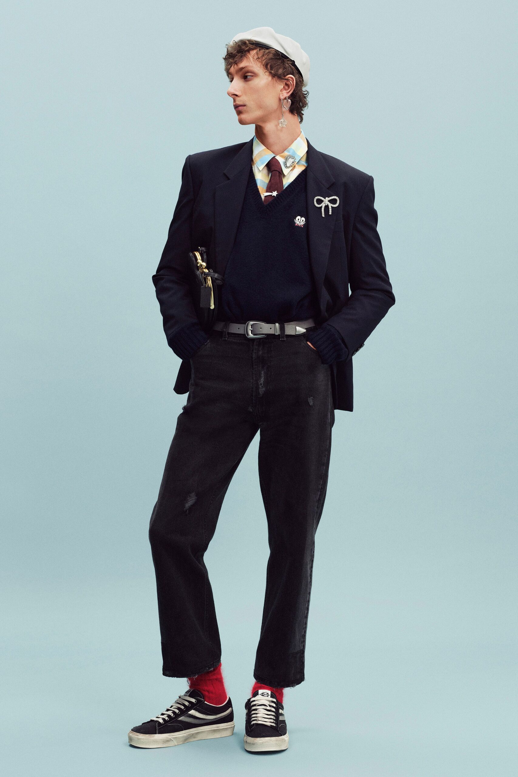 white collared fitted printed shirt