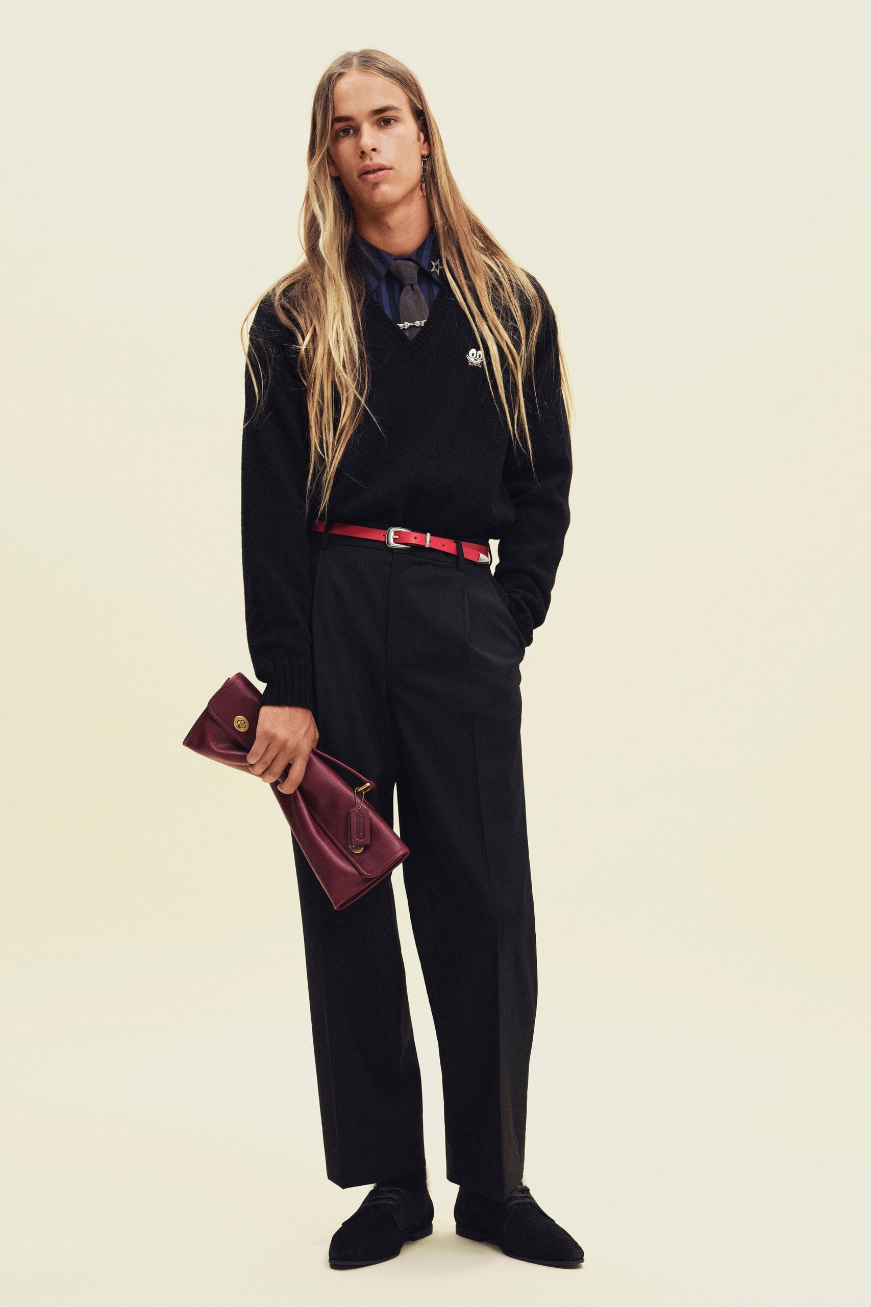 black wool sweater with pants
