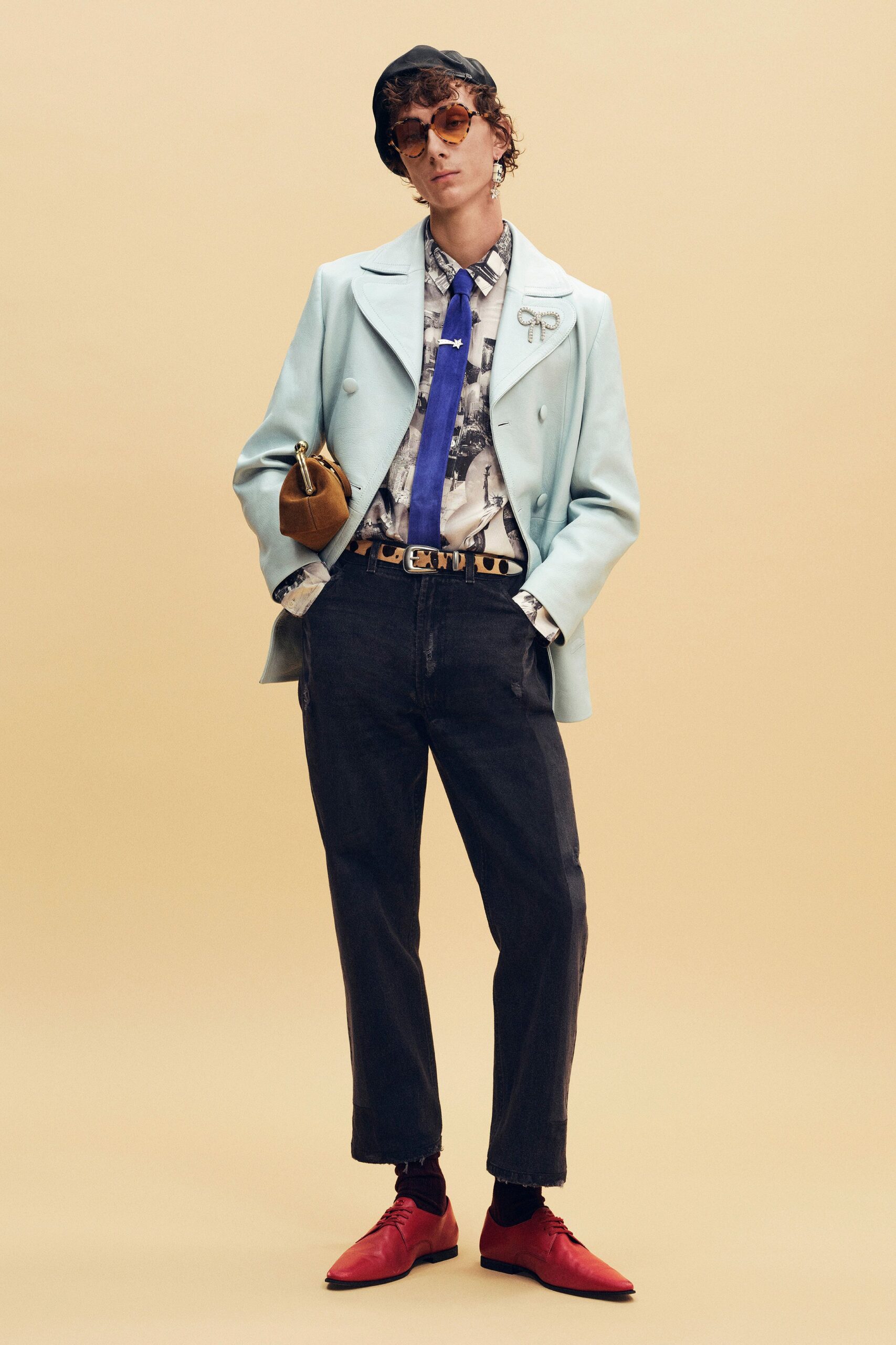 white long-sleeve collared fitted shirt