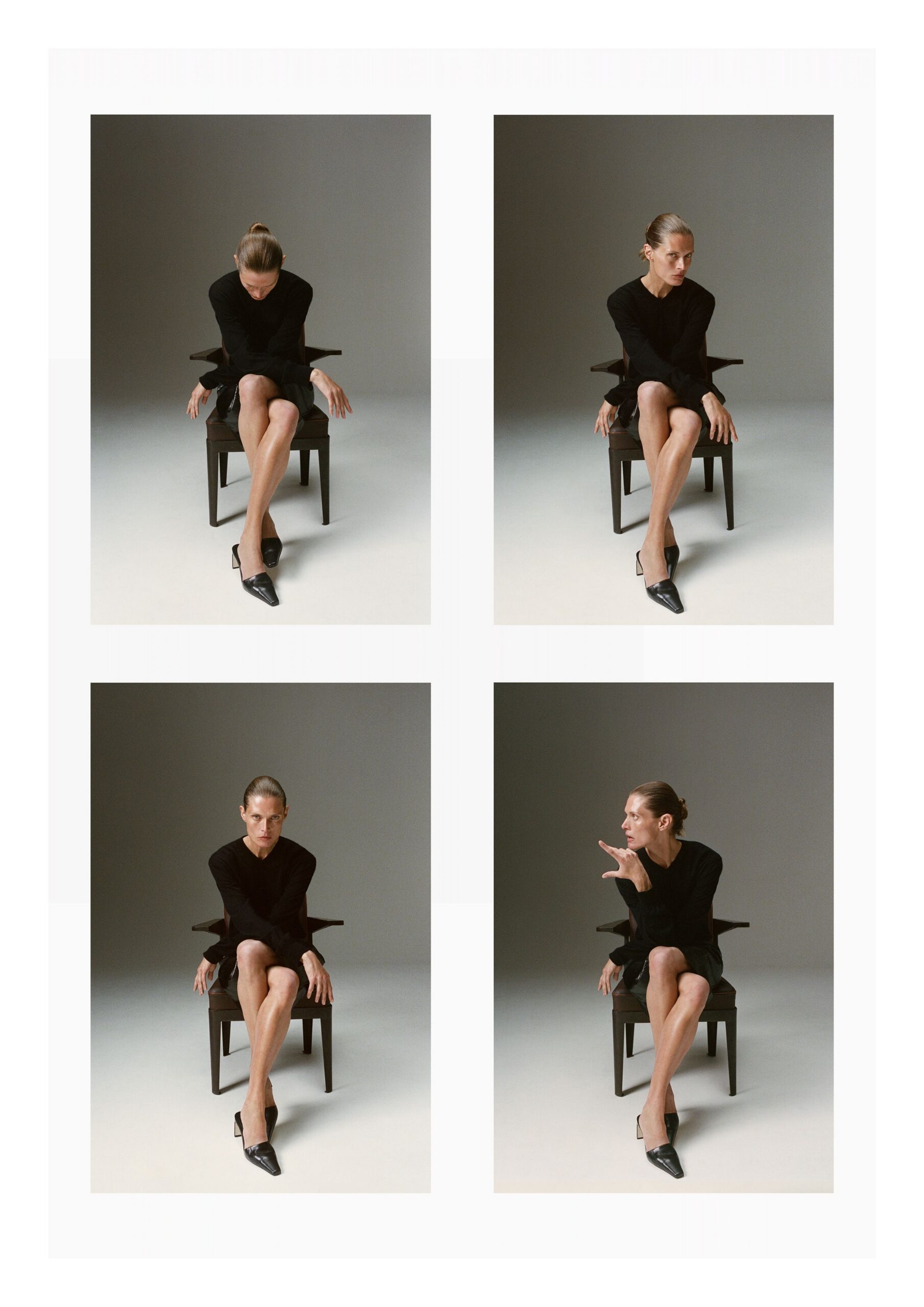 black silk long-sleeve v-neck fitted mini dress