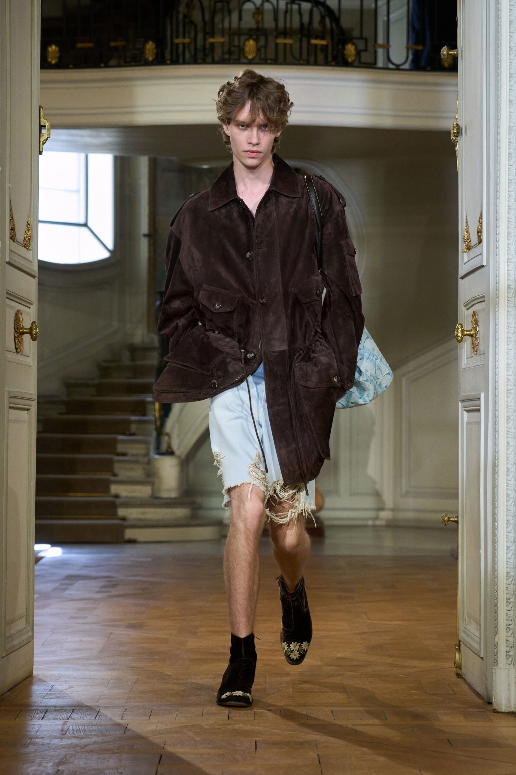 brown suede relaxed jacket