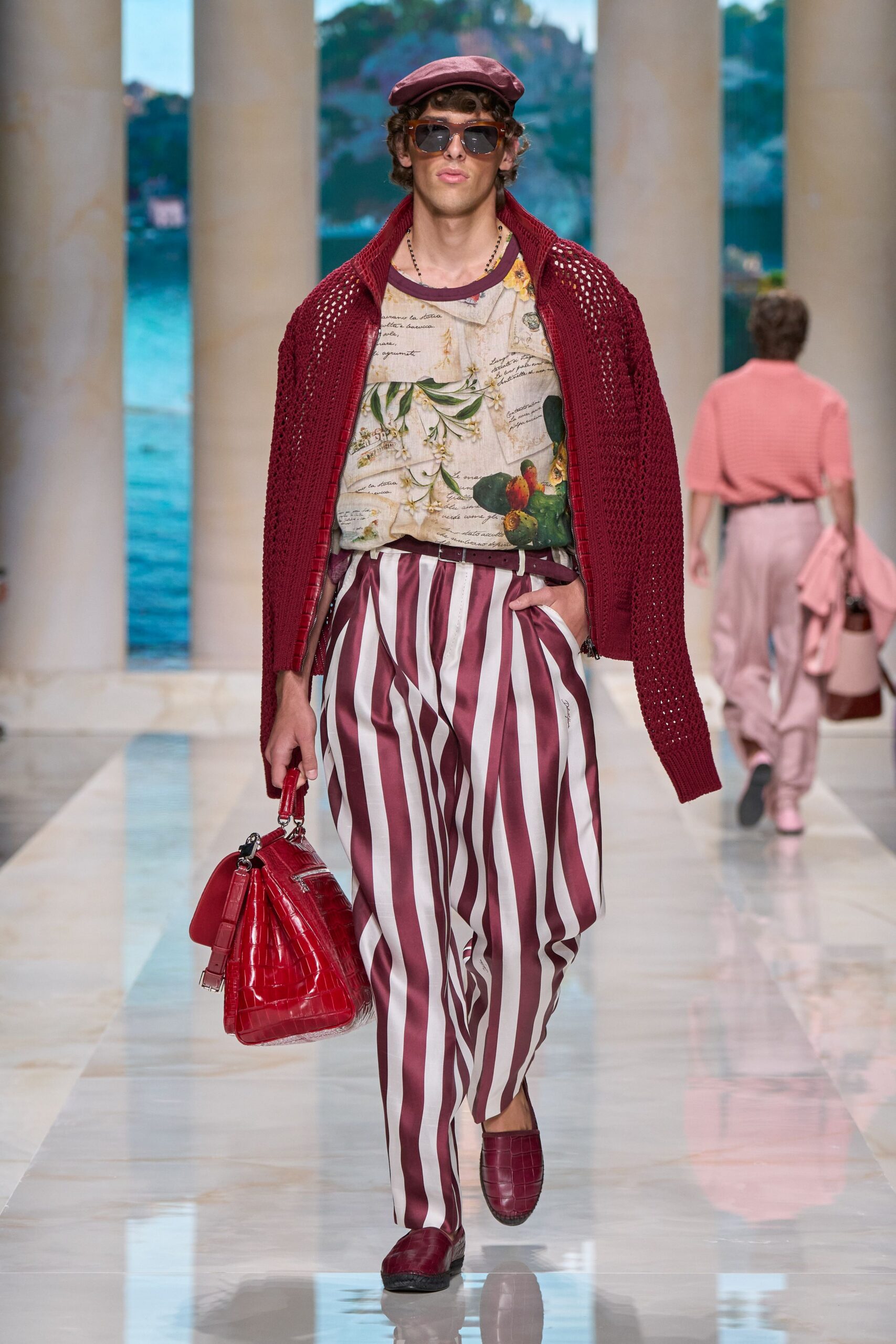 red vinyl bag
