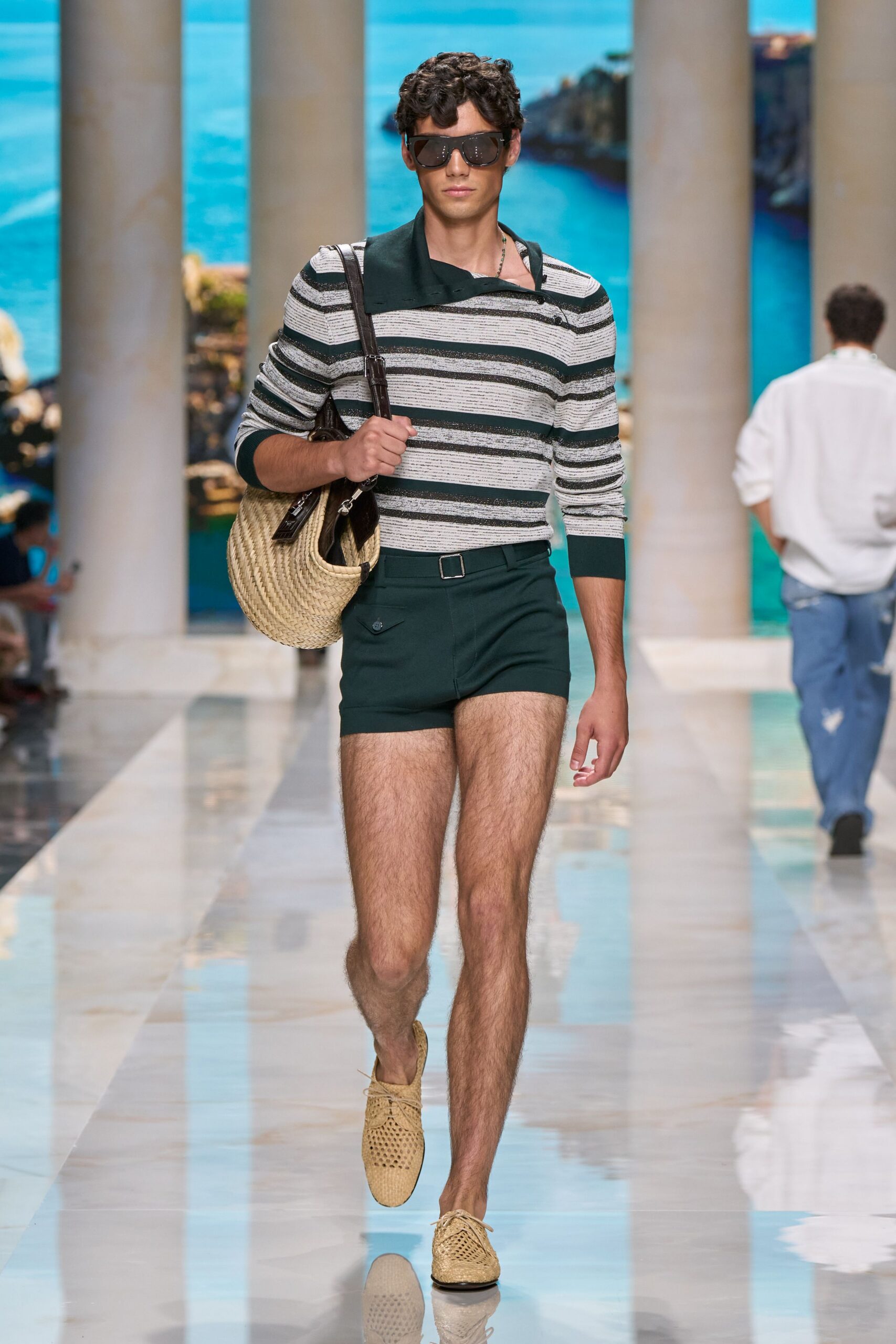 striped fitted top with shorts