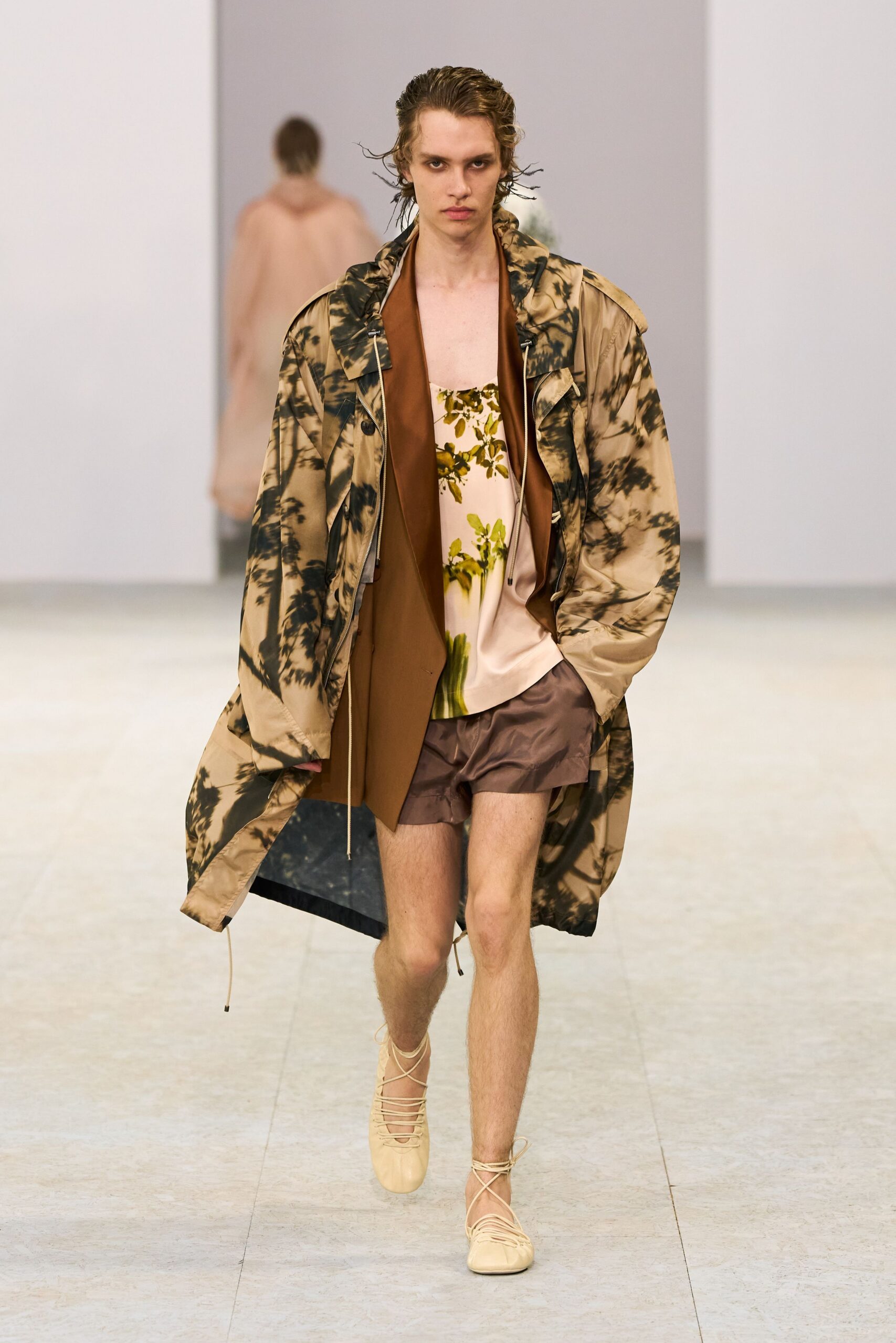 brown cotton relaxed jacket