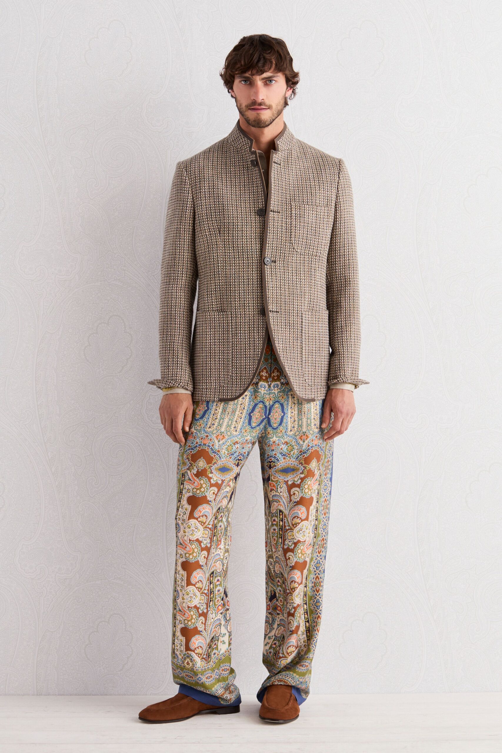 multi cotton relaxed flared pants