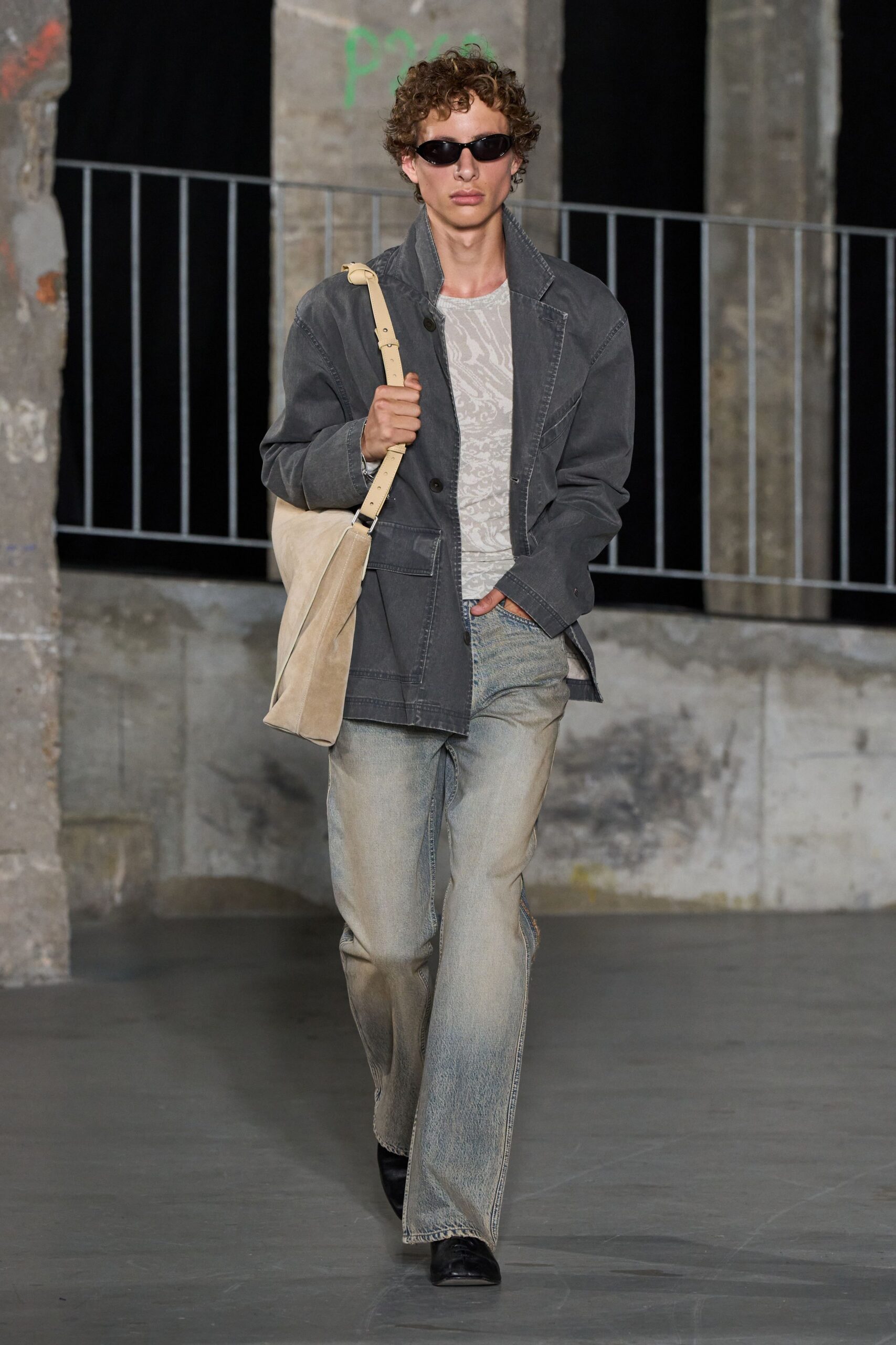 gray denim jacket with t-shirt