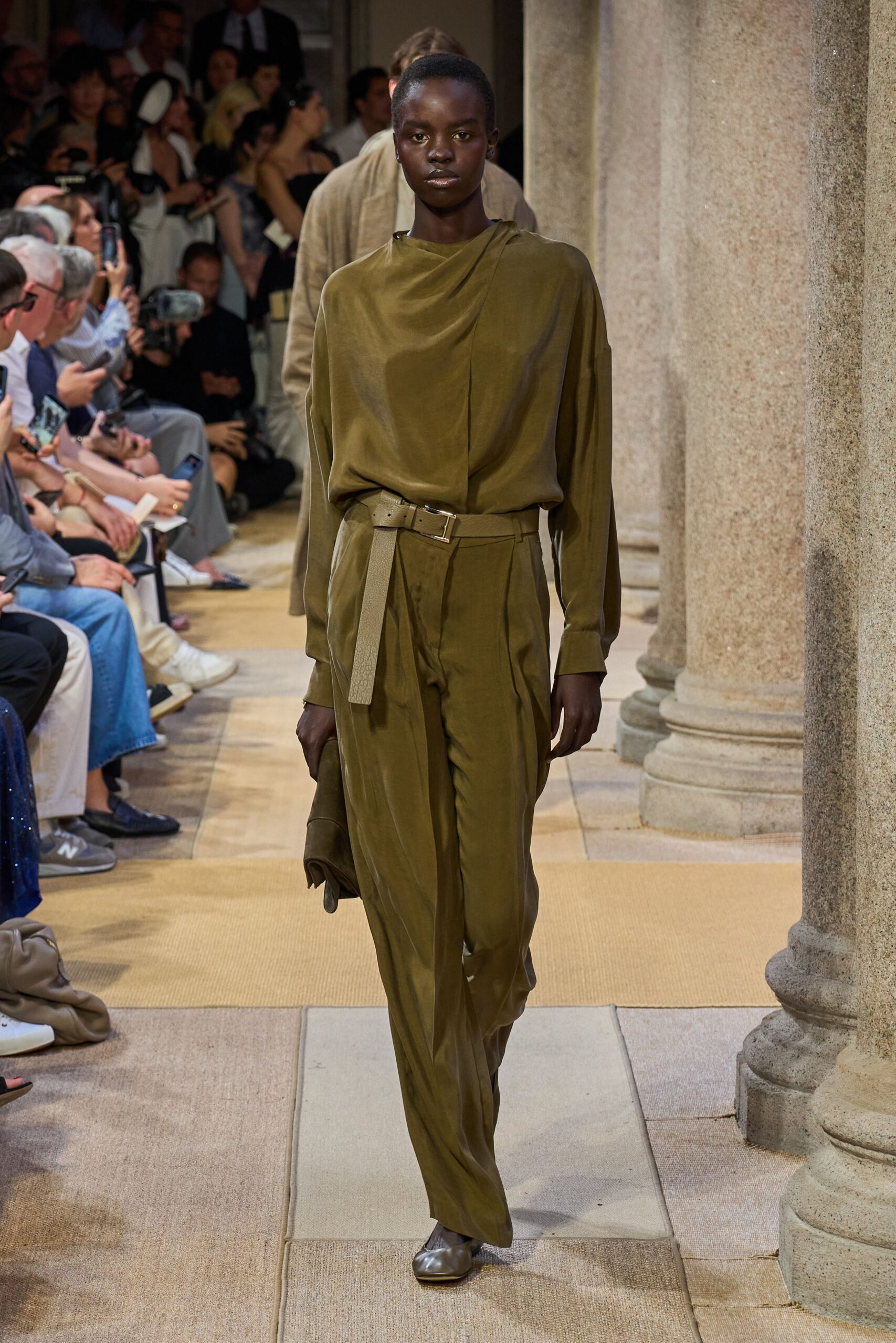 olive relaxed pants and top