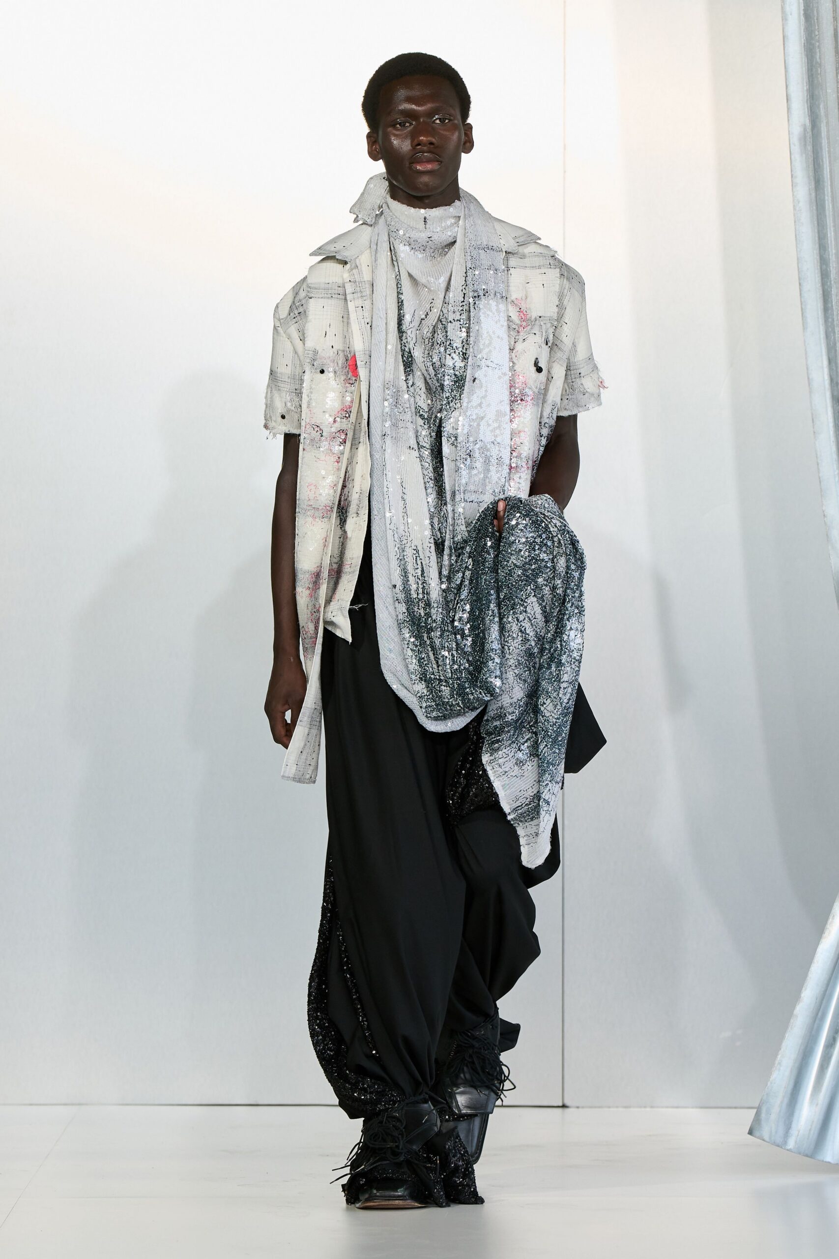 relaxed white shirt with black pants