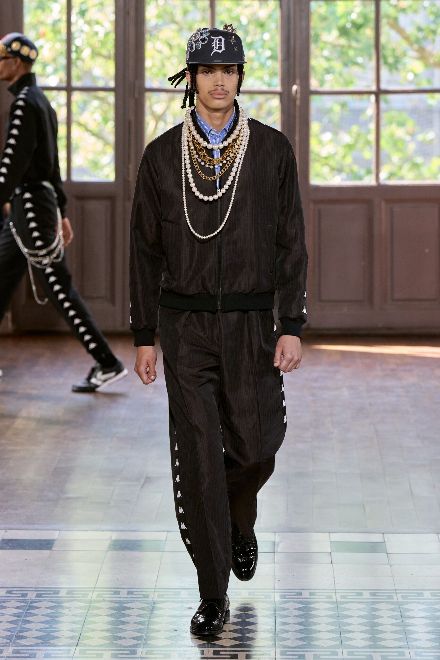 black relaxed jacket and pants