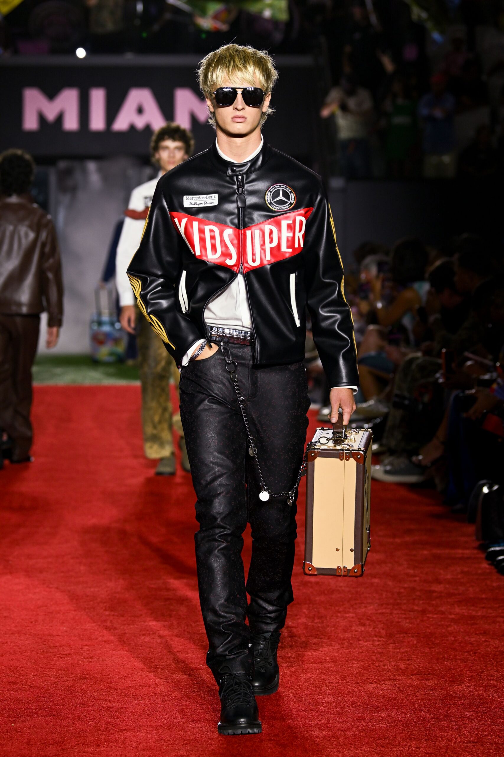 black leather jacket with t-shirt