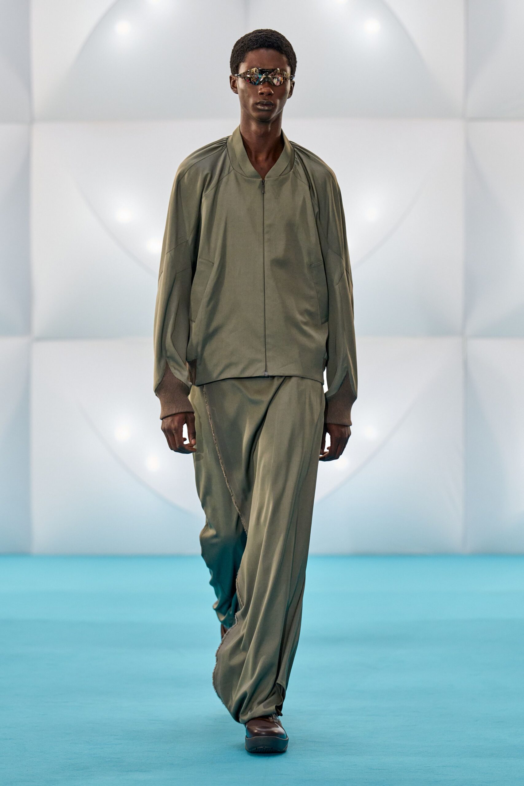 green relaxed top and pants