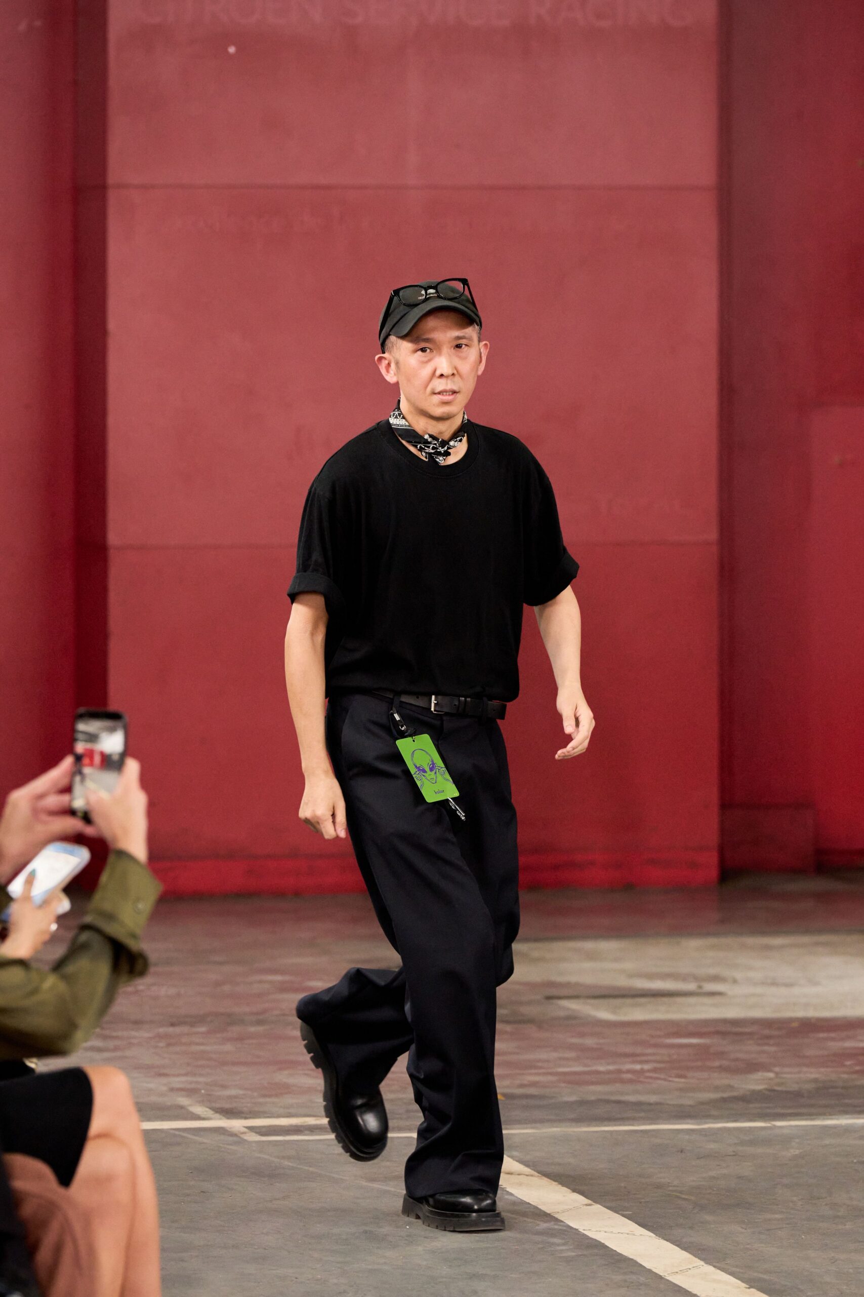 black t-shirt and pants outfit