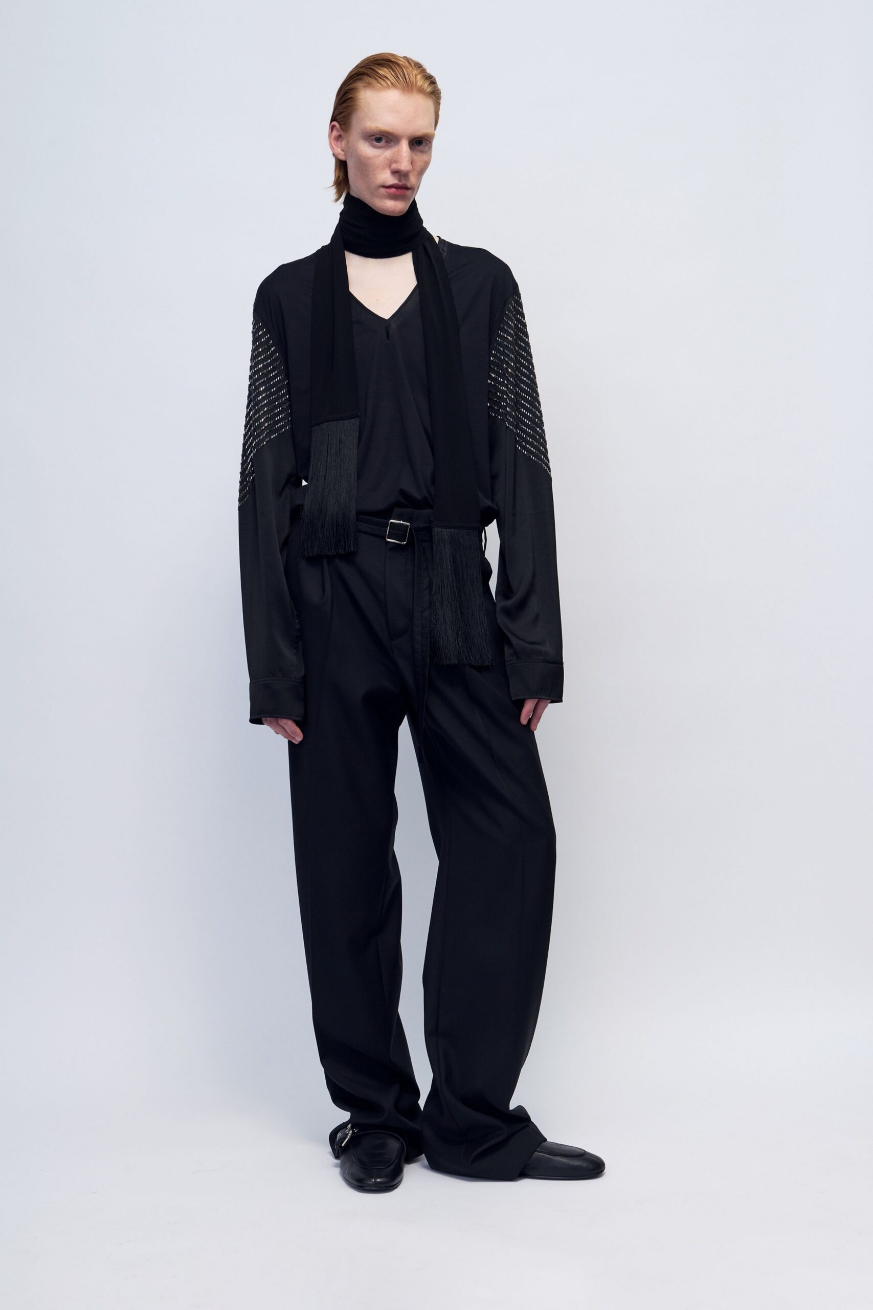 black cotton scarf