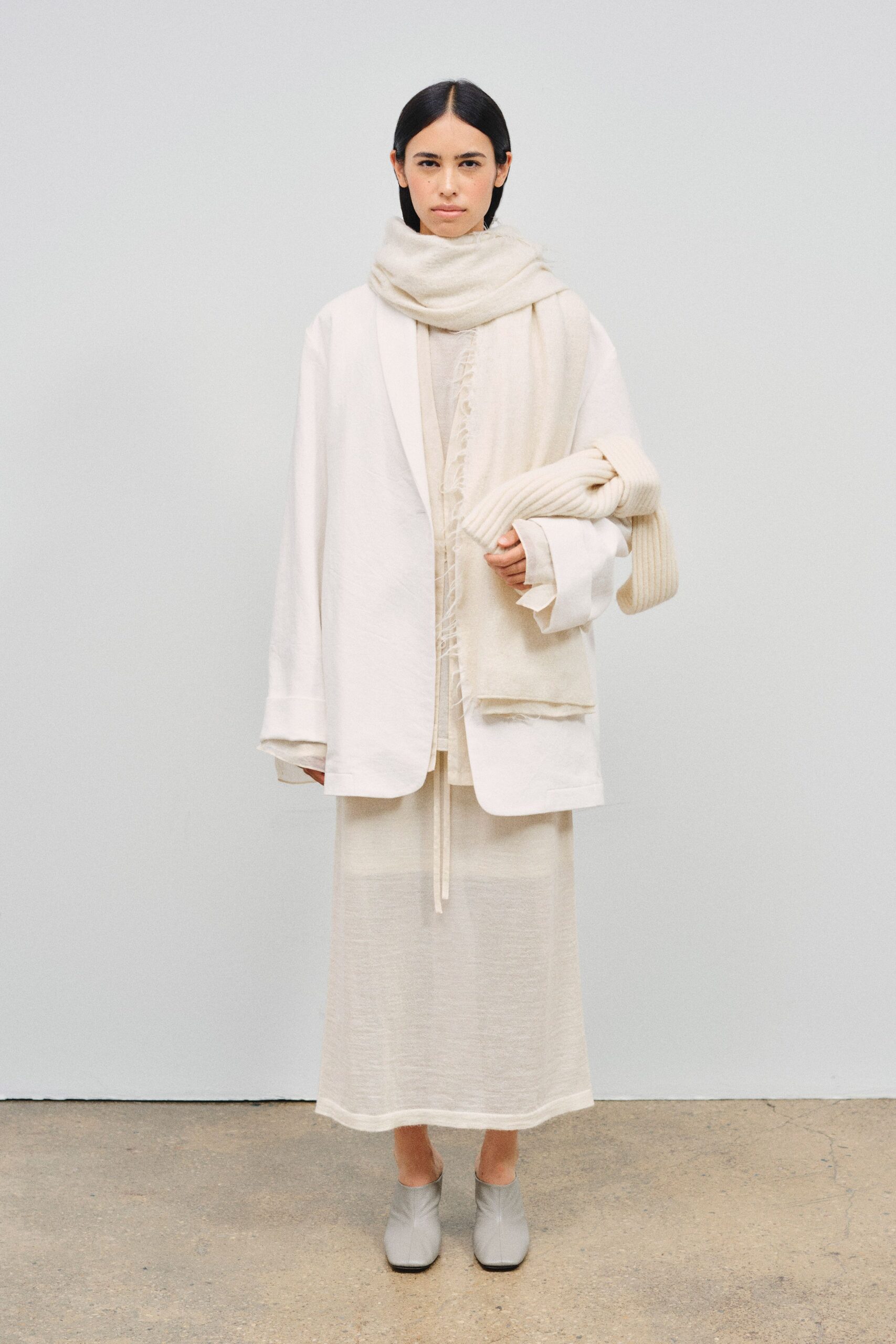 beige cotton sleeveless fitted maxi dress