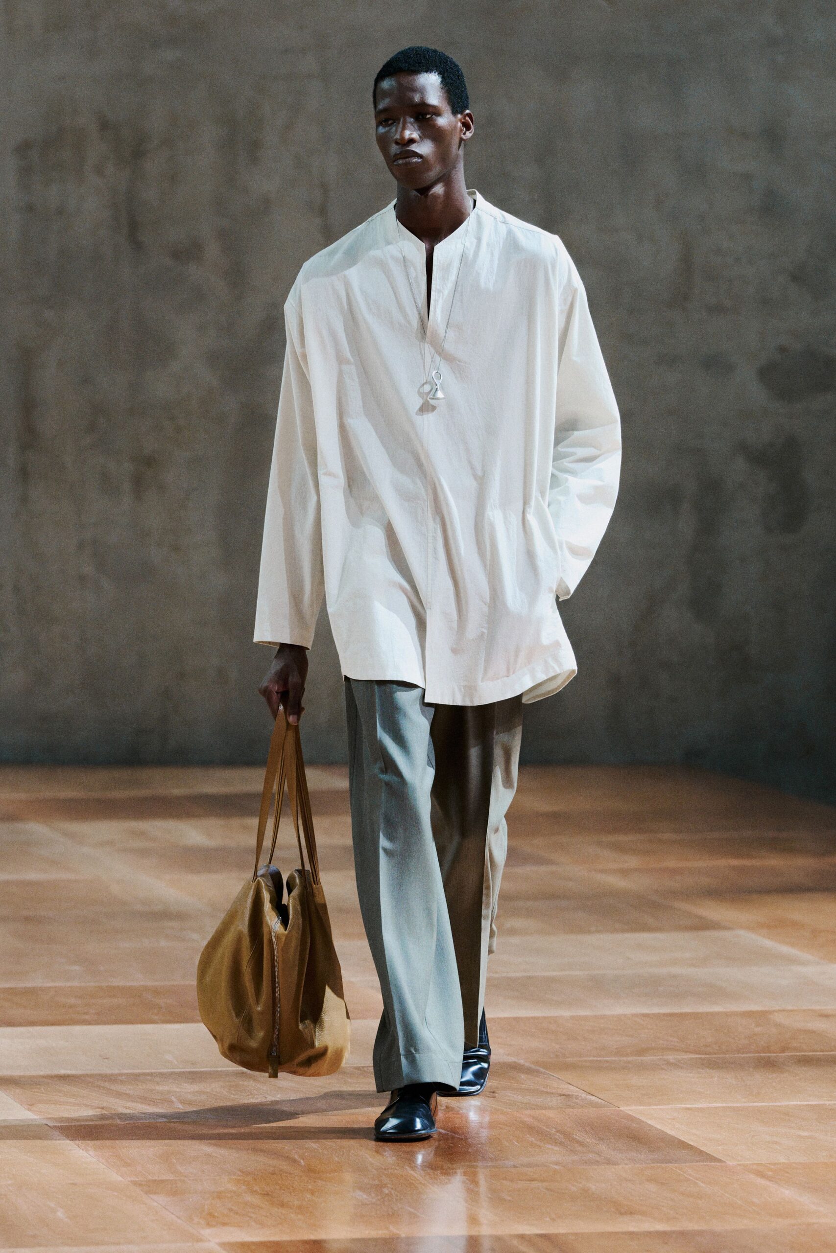 brown leather bag