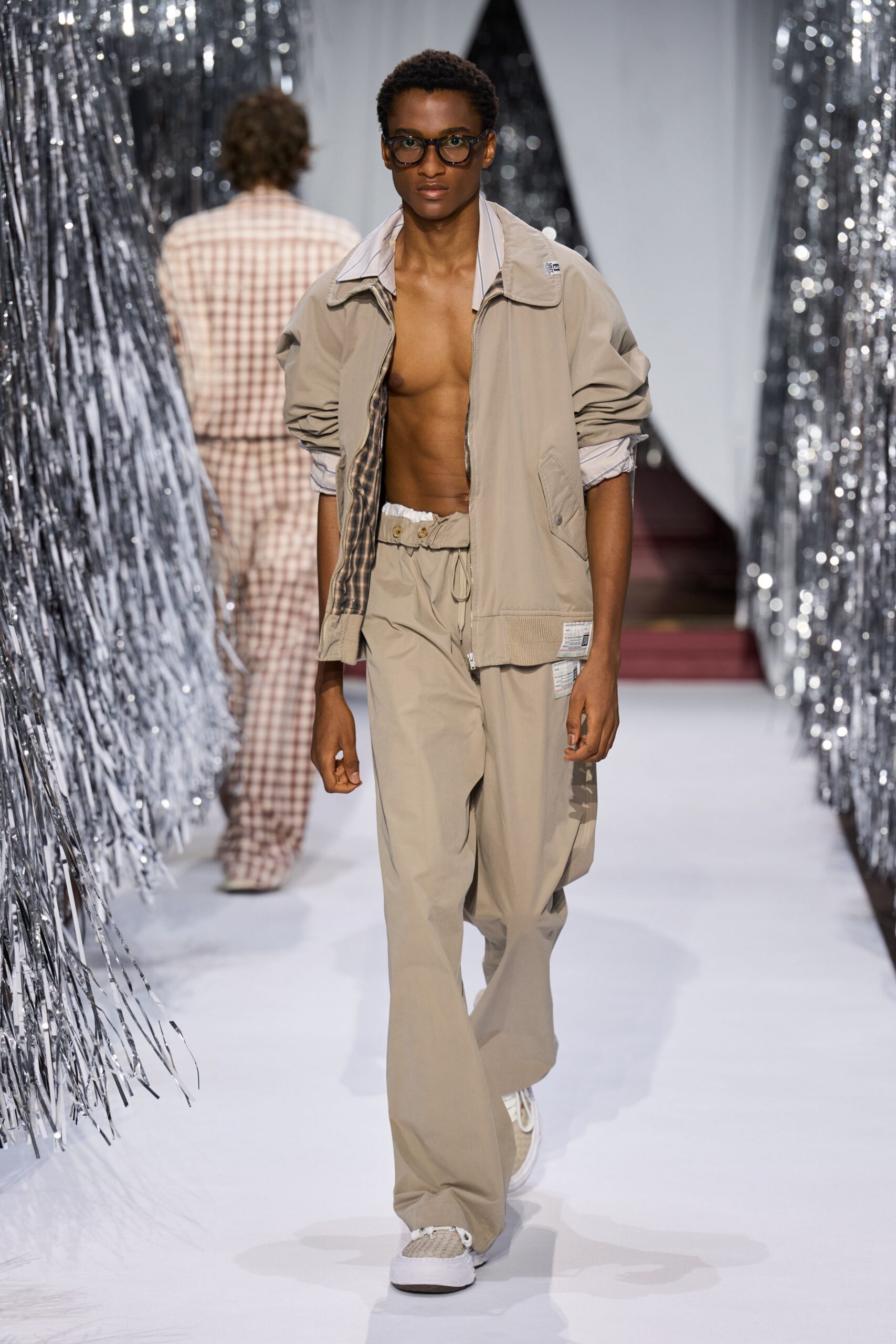 beige relaxed jacket and pants