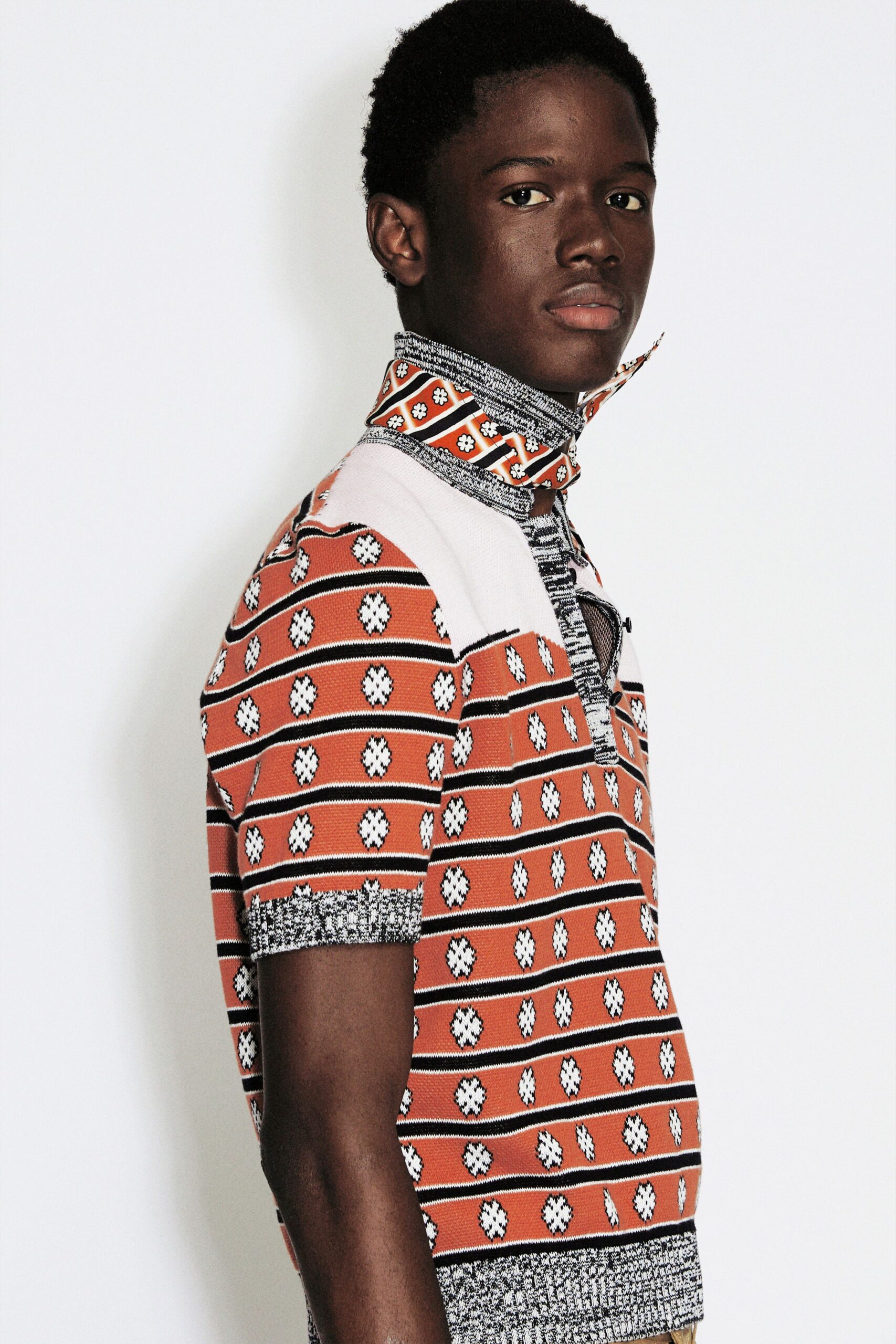 fitted printed shirt