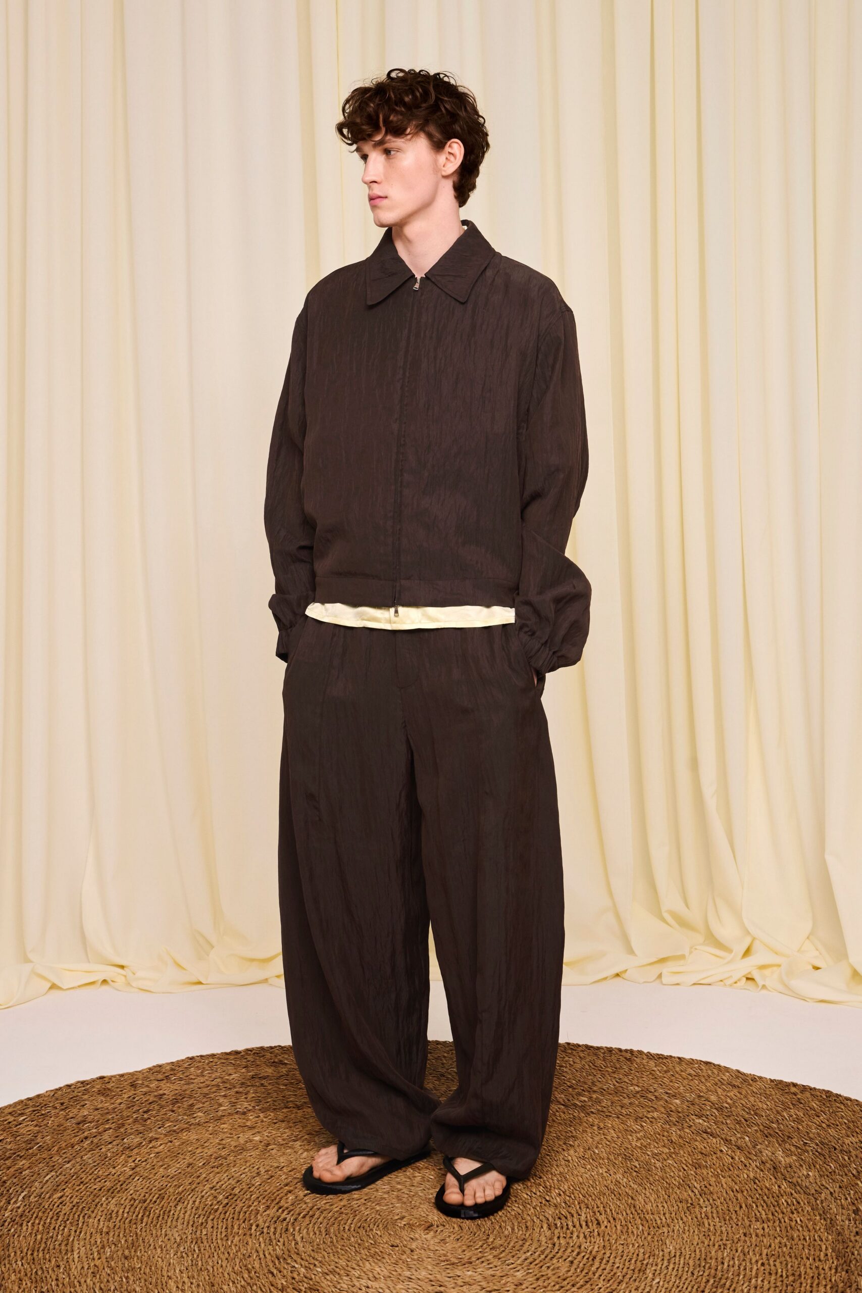 black relaxed jacket and pants