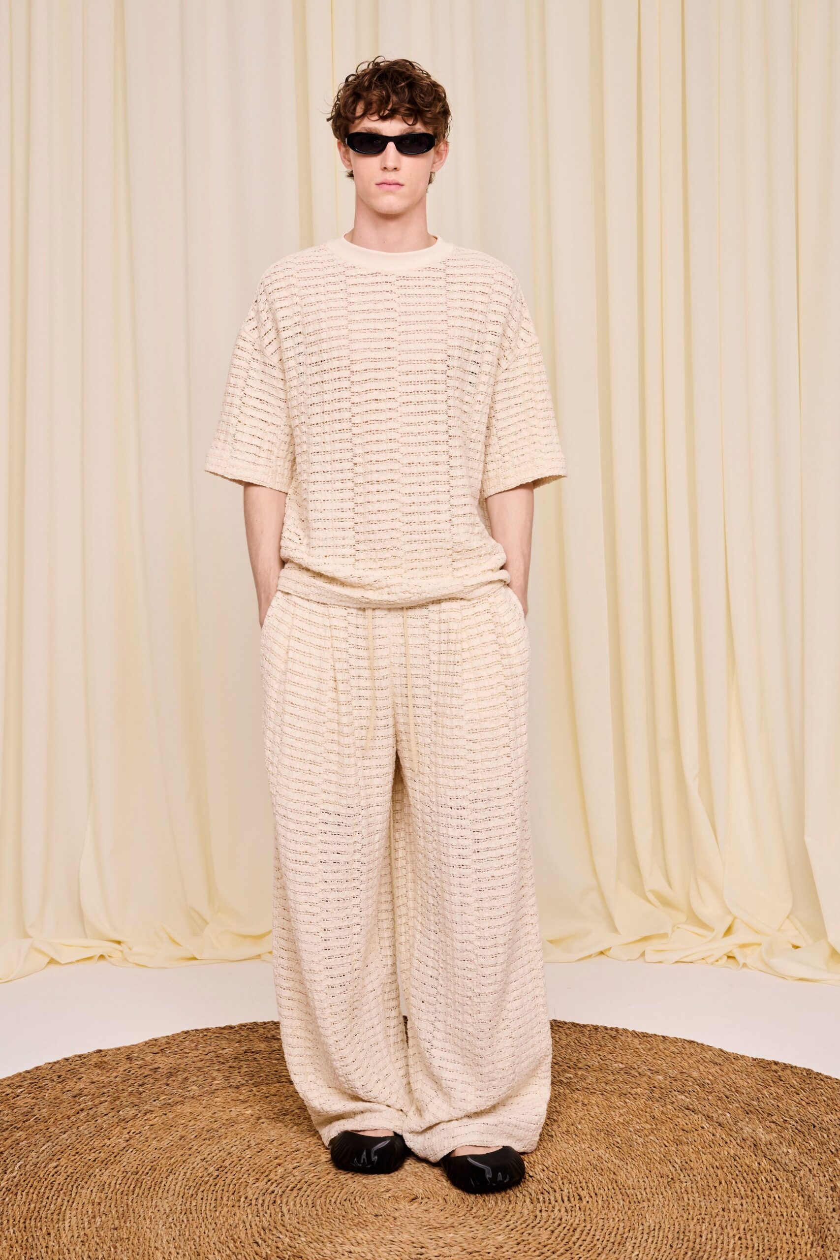 beige relaxed t-shirt and pants