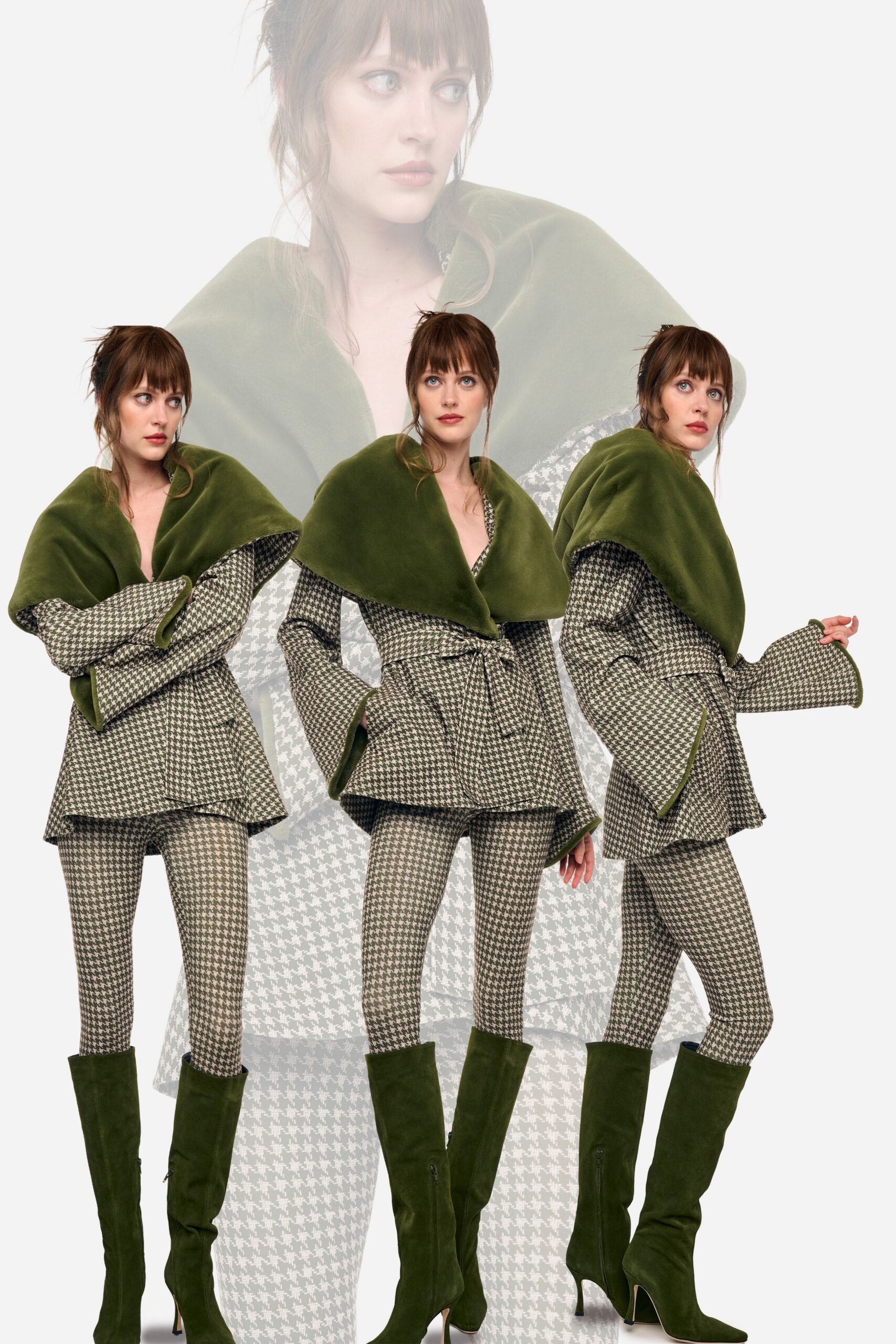 green suede boots