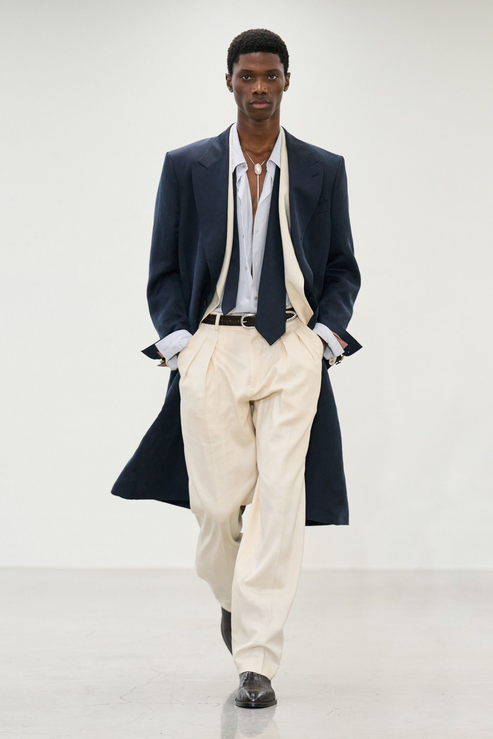 white cotton long-sleeve collared relaxed shirt
