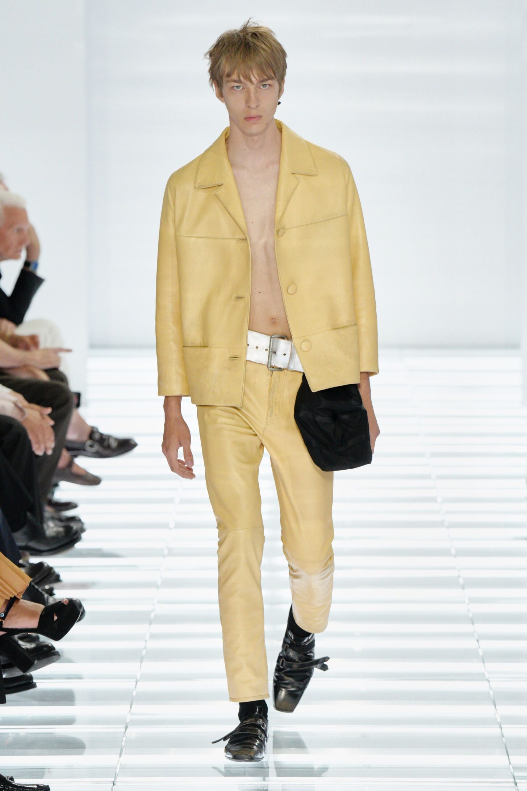 yellow cotton jacket and pants