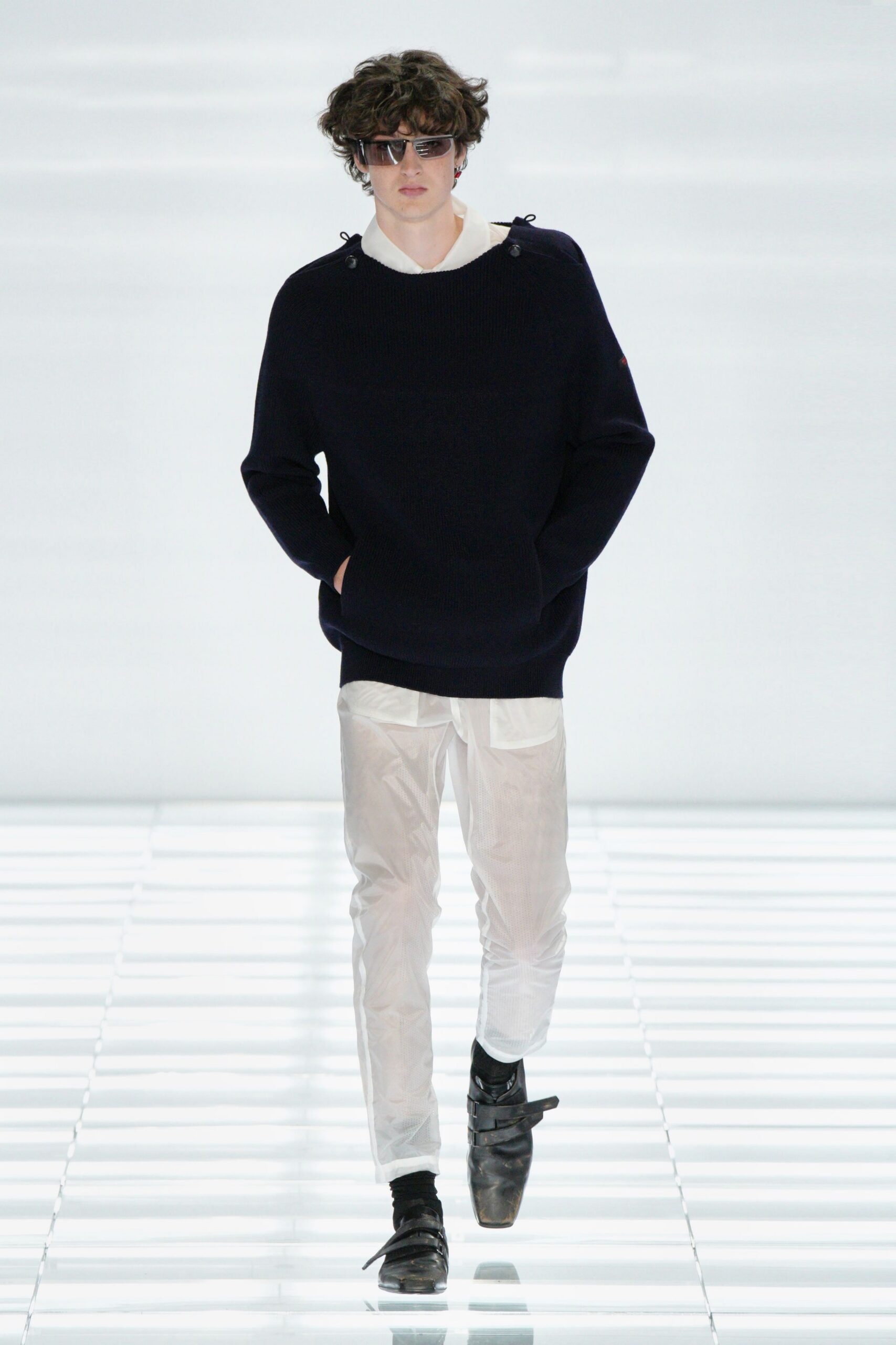 black wool relaxed sweater