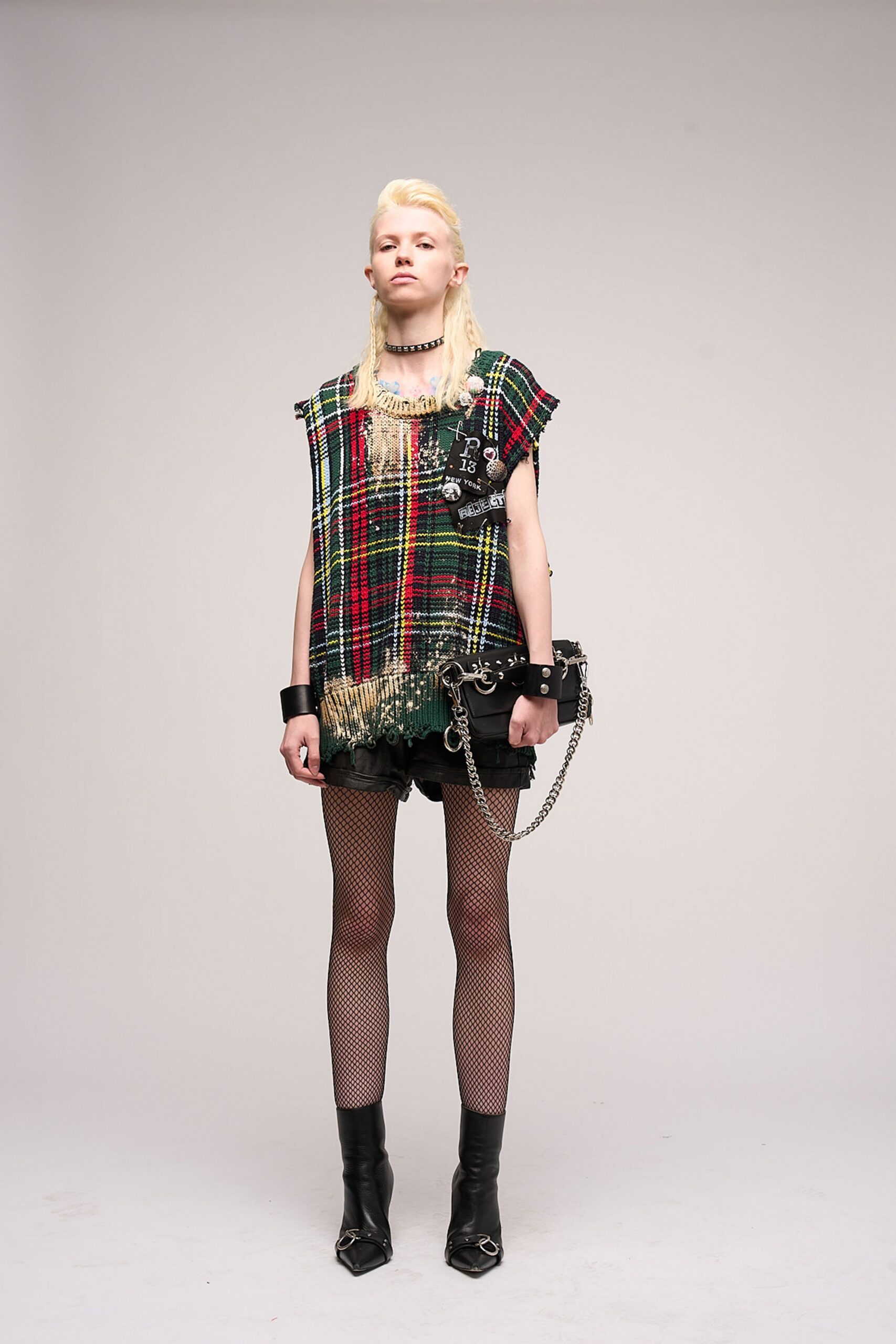 relaxed plaid top with shorts