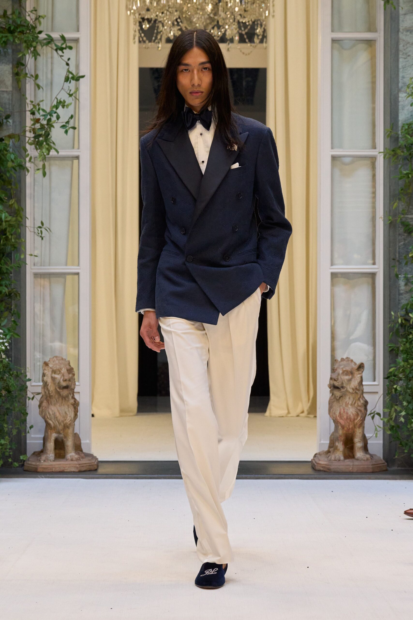 white cotton slim straight-leg pants