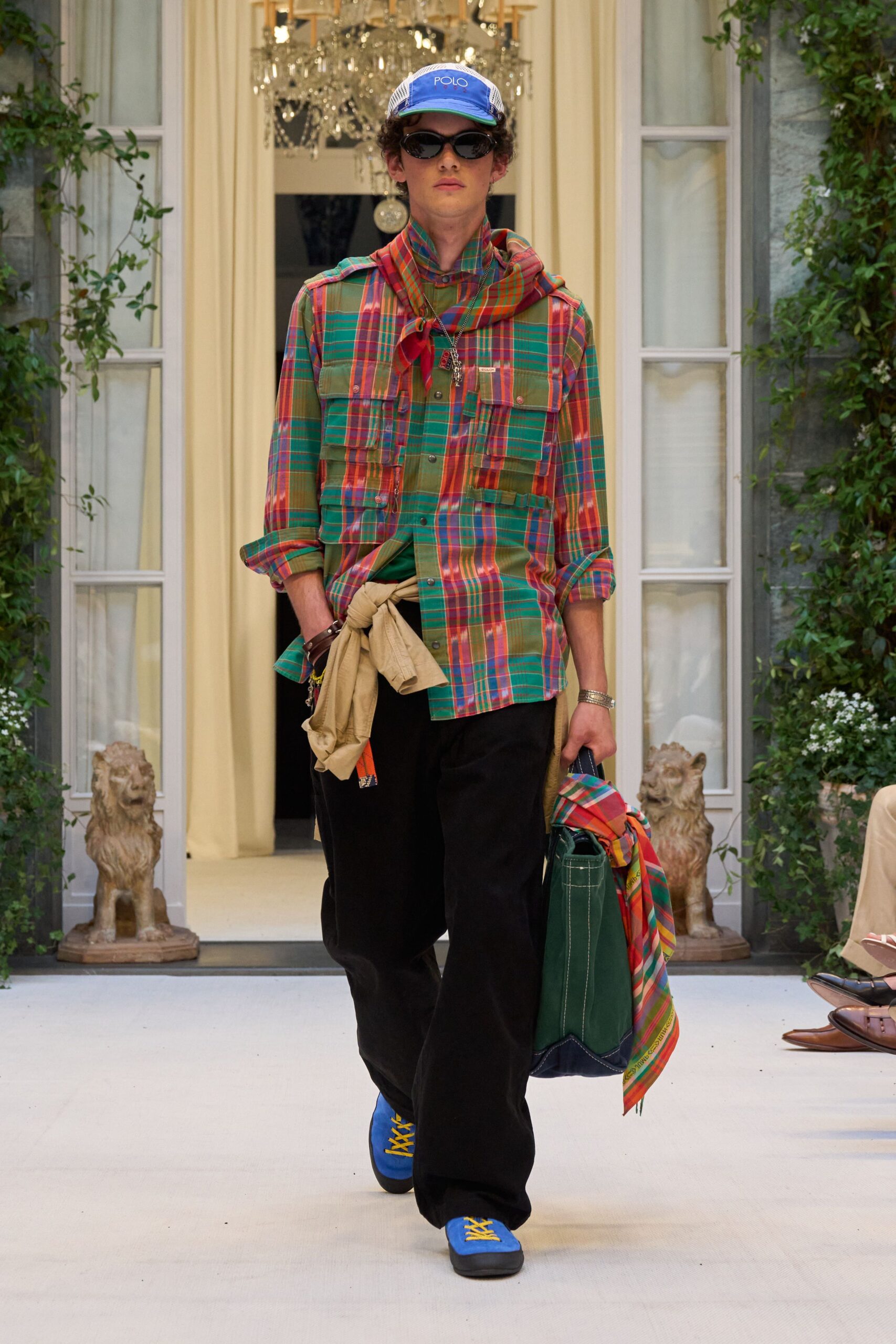 checked shirt relaxed pants