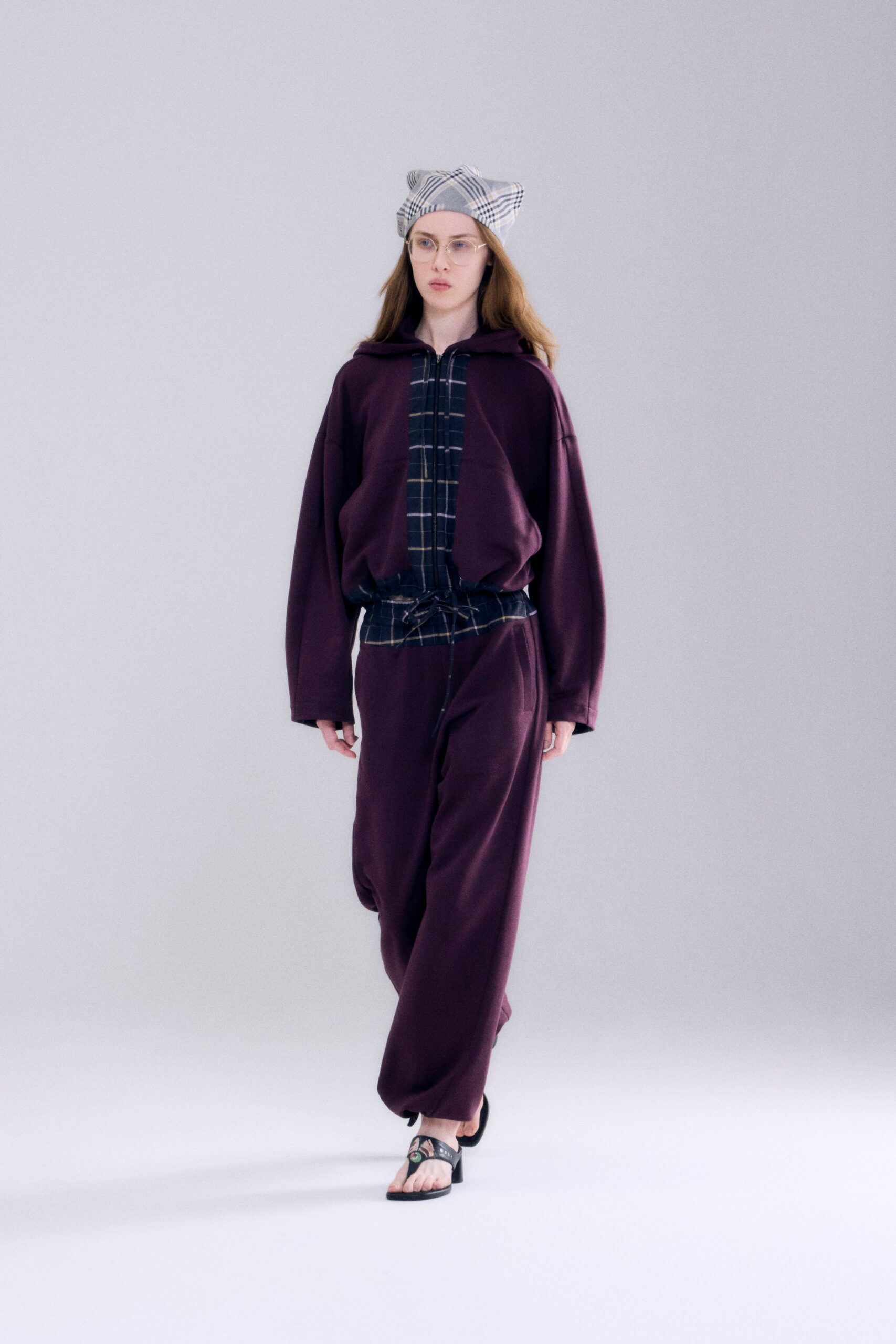 purple relaxed jacket and pants