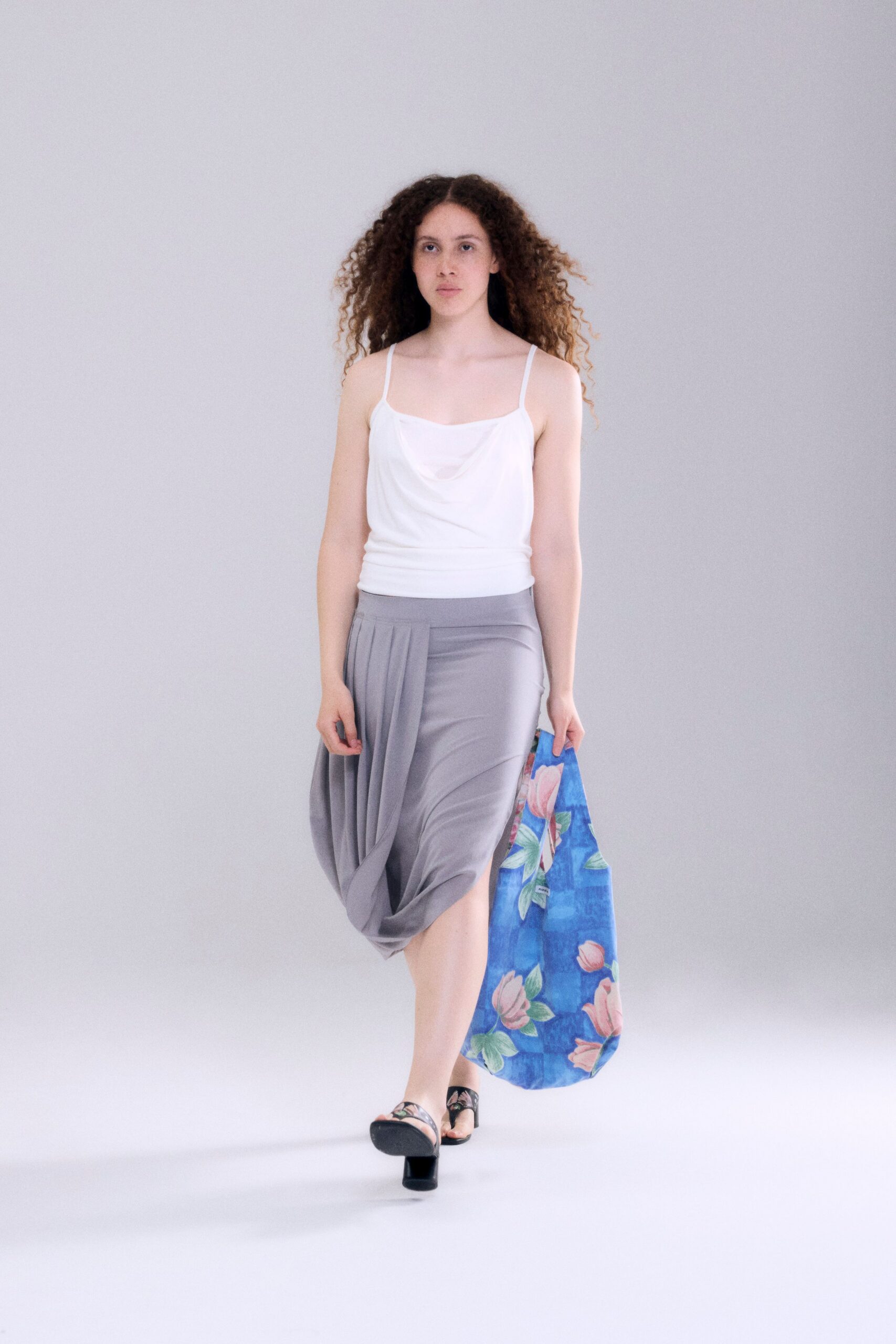 white cotton sleeveless scoop-neck fitted top