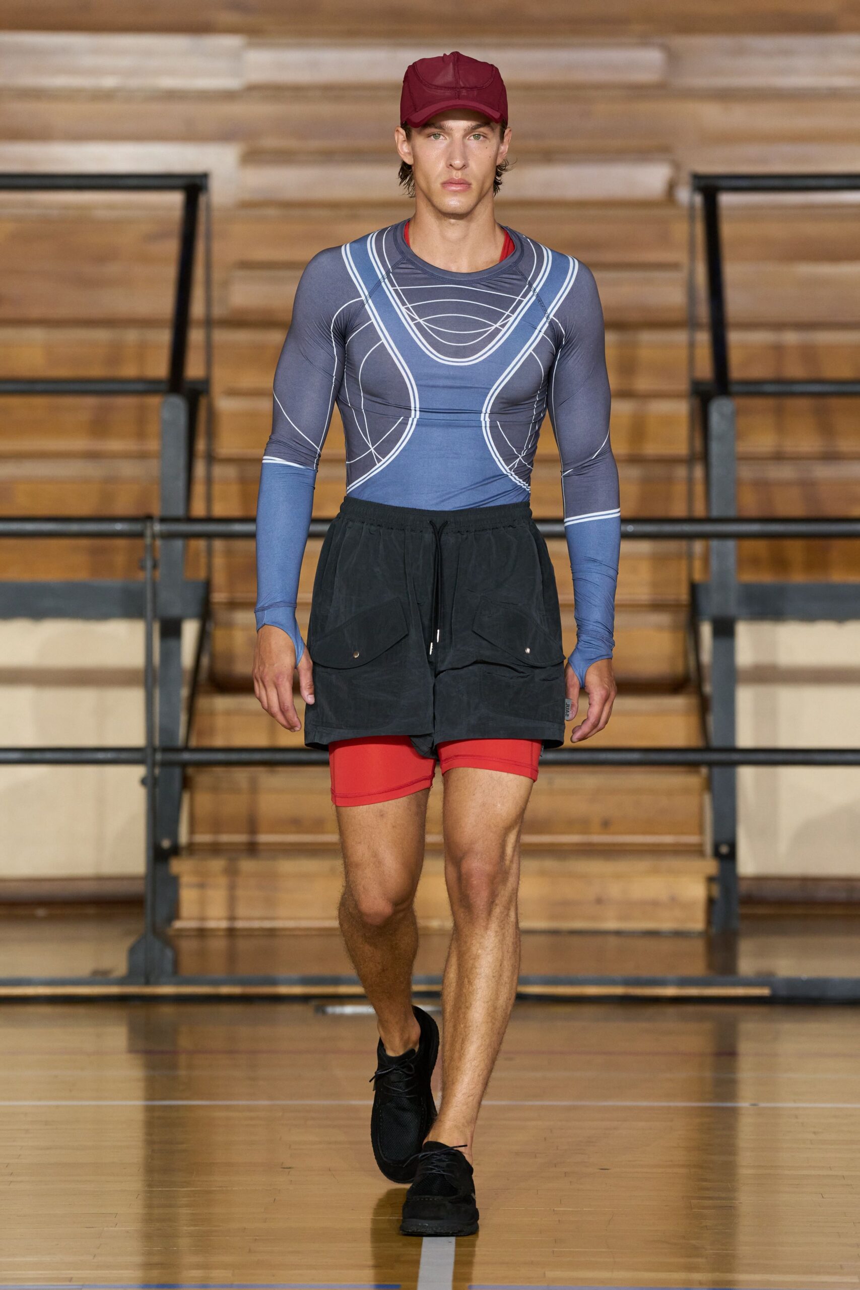 black cotton relaxed pockets shorts