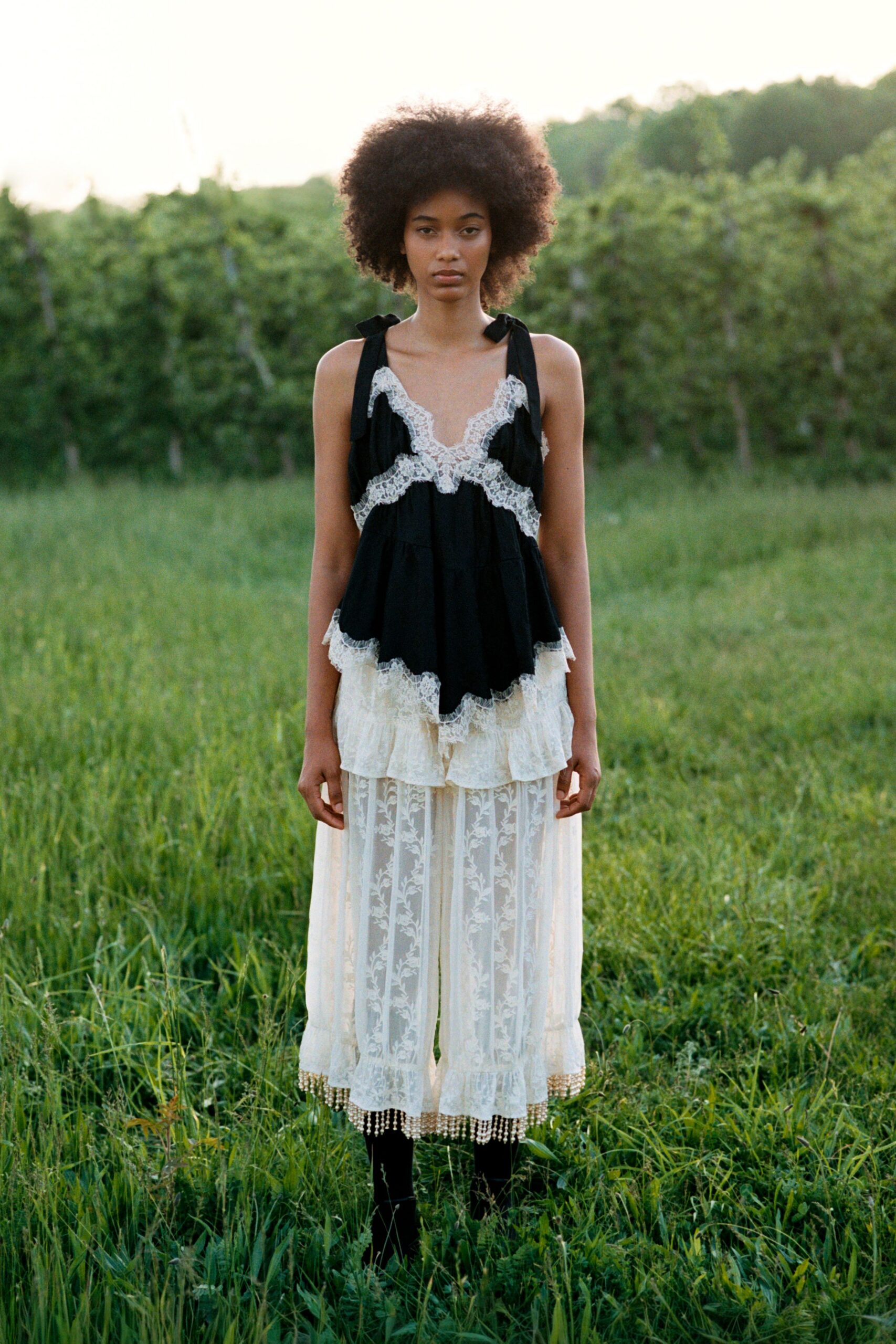 white lace fitted embroidered sheer pants