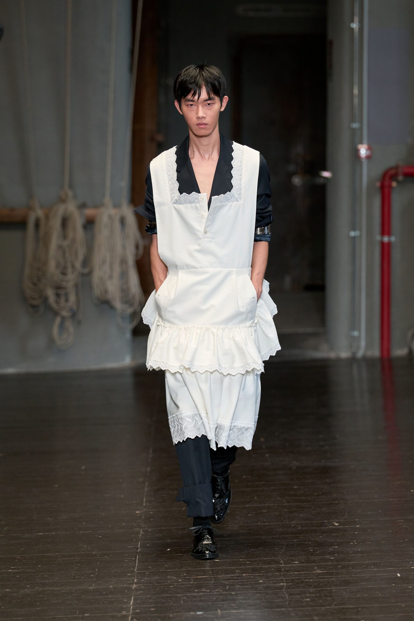white cotton sleeveless v-neck fitted pleated layered dress