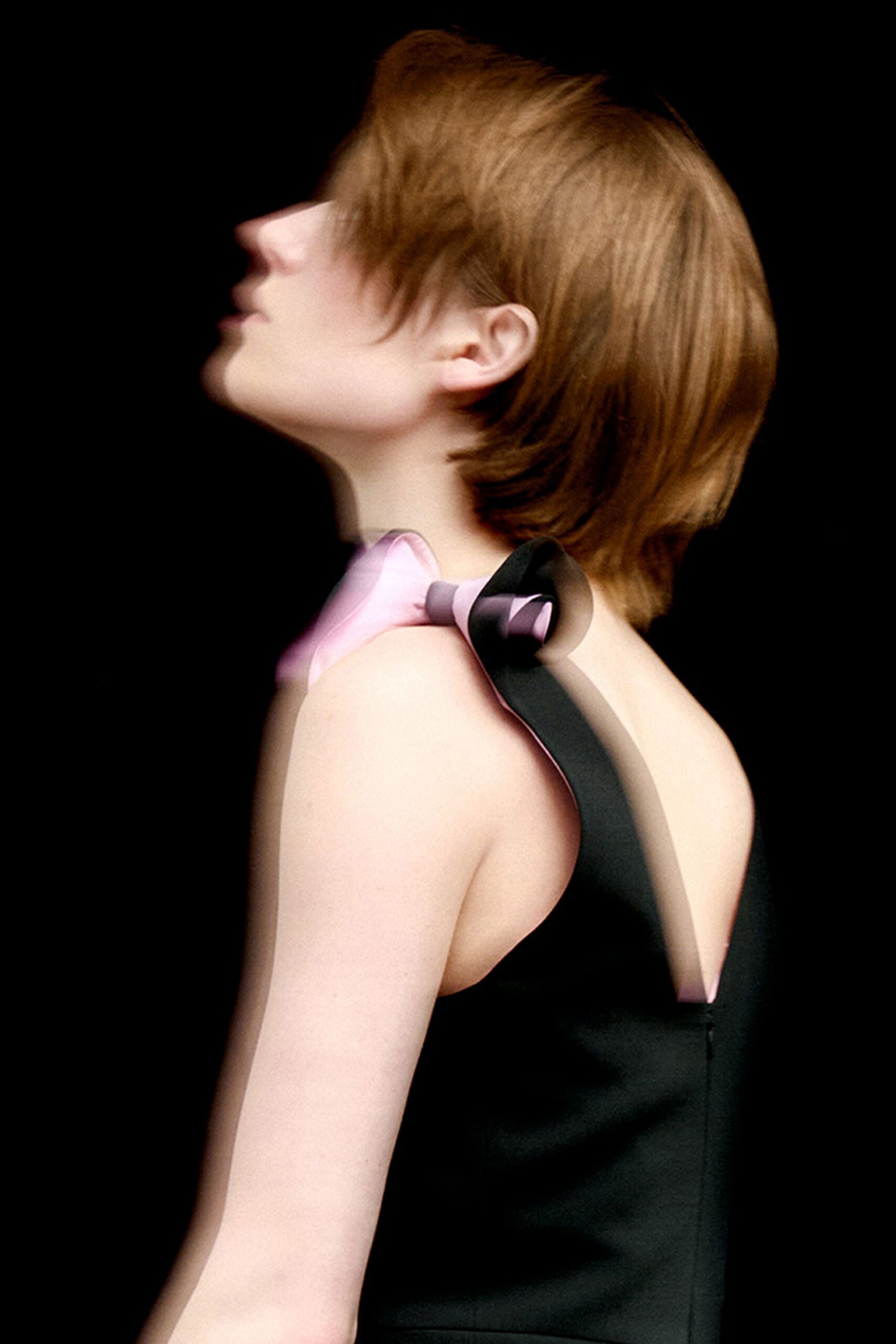 black silk sleeveless dress