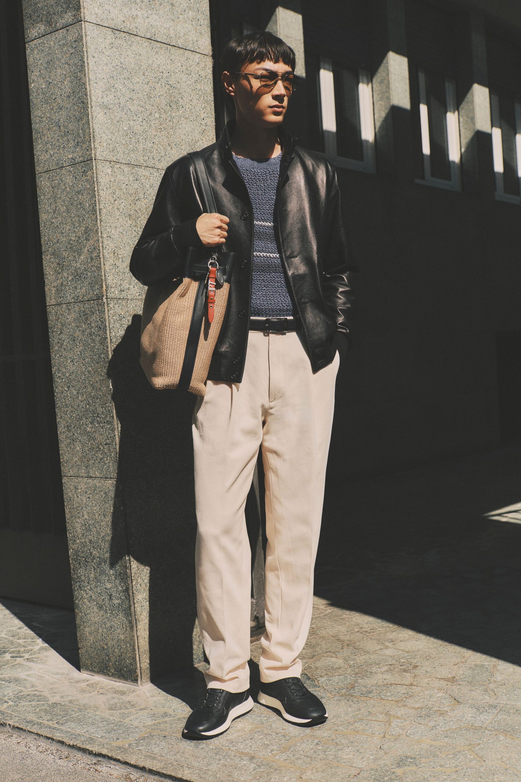 beige cotton bag