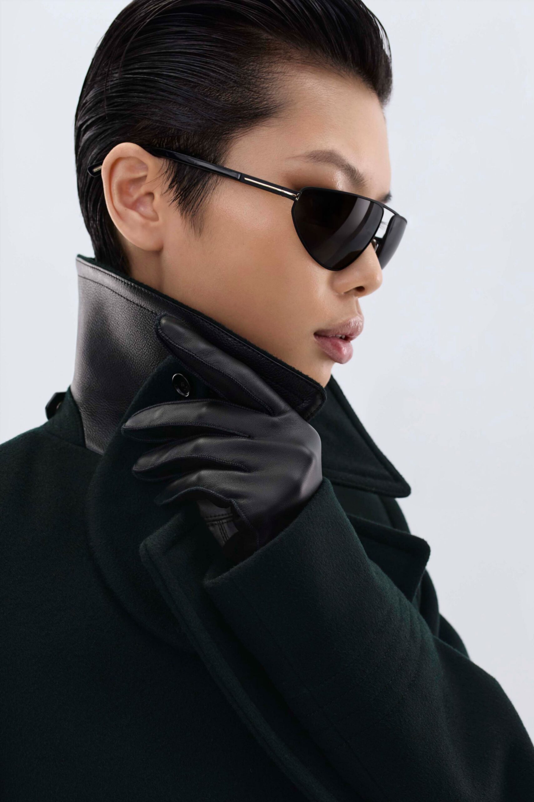 black vinyl sunglasses